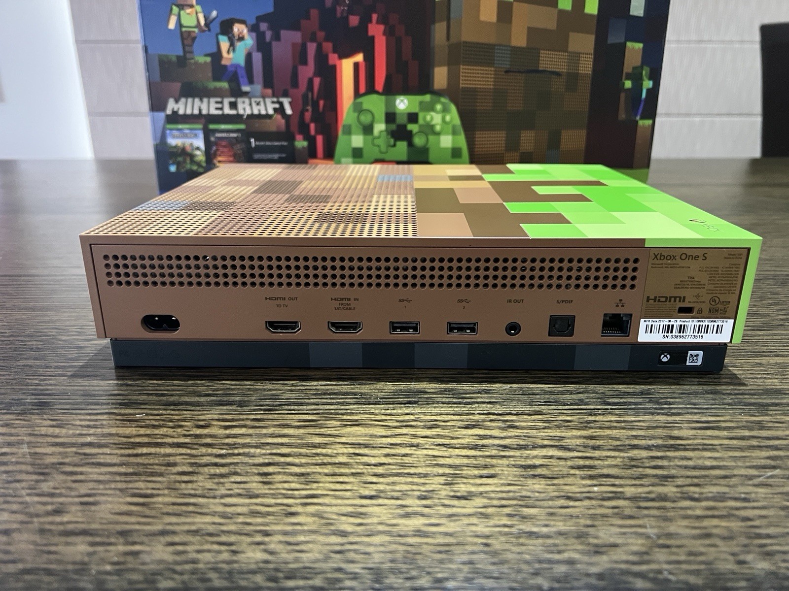 Microsoft Xbox One S 1TB Minecraft Limited Edition Console – Excellent Condition
