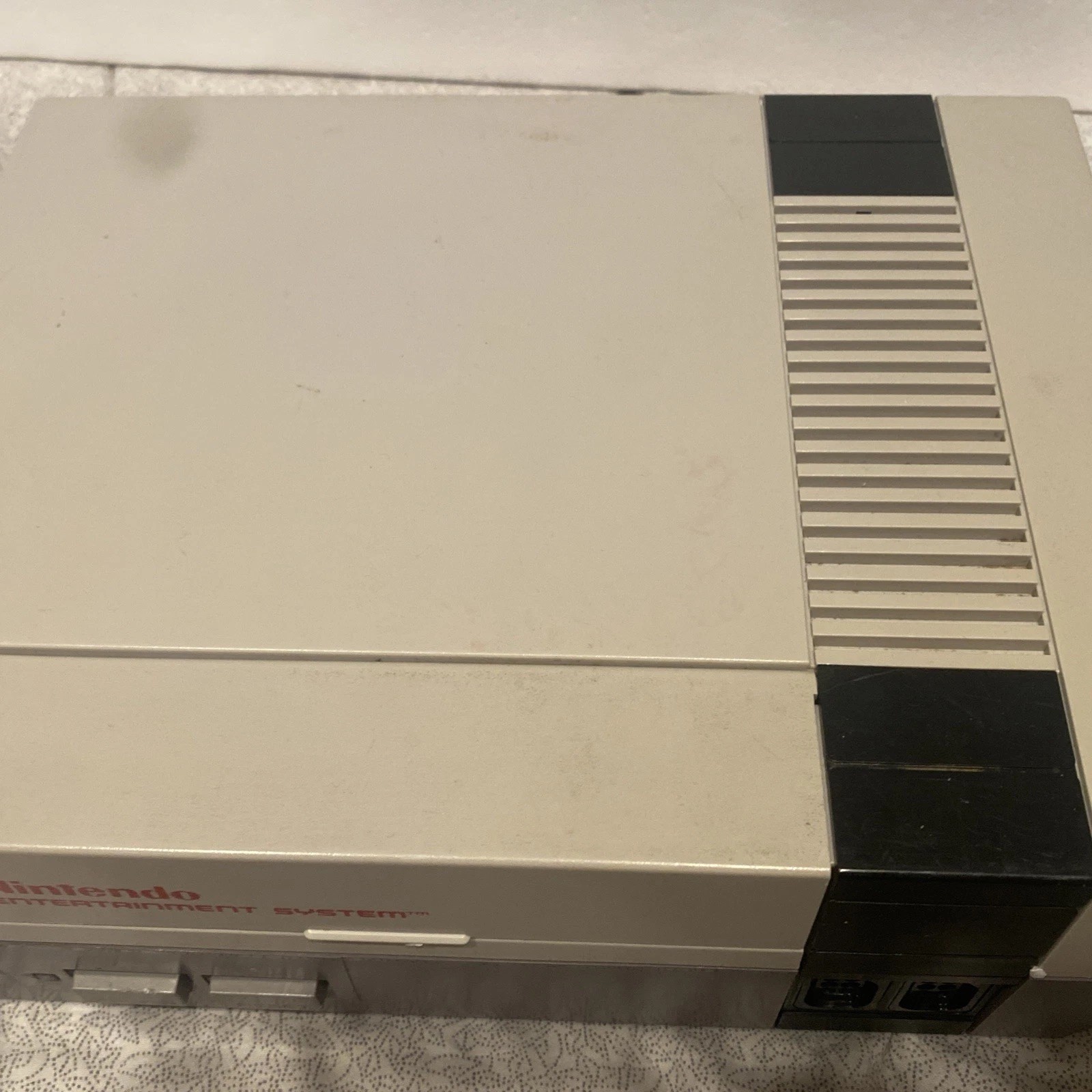 Nintendo NES Action Set Home Console In Box Tested w/ Styrofoam And Controllers