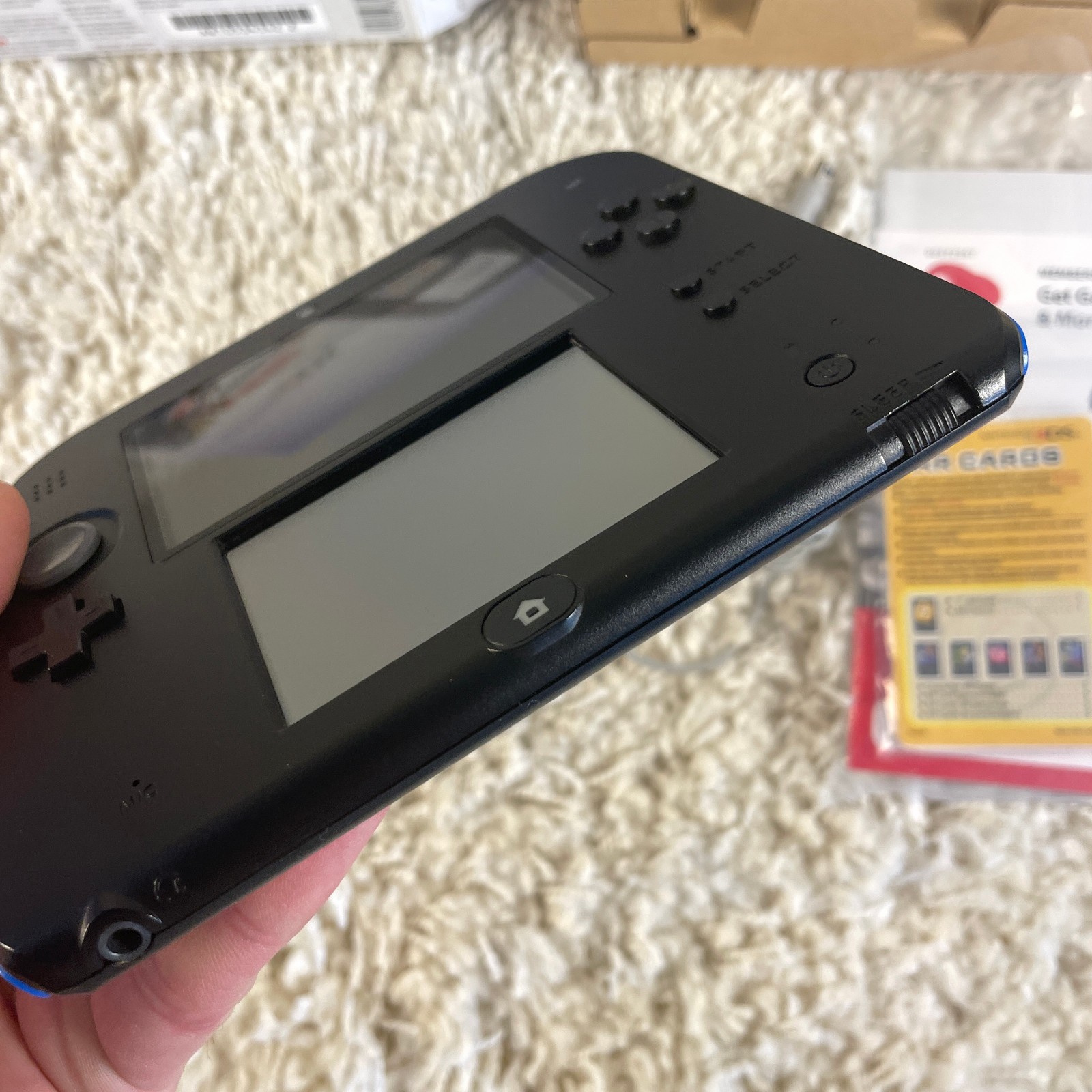 Nintendo 2DS Blue Black Handheld Mario Kart 7 Bundle FTR-001 Complete CIB