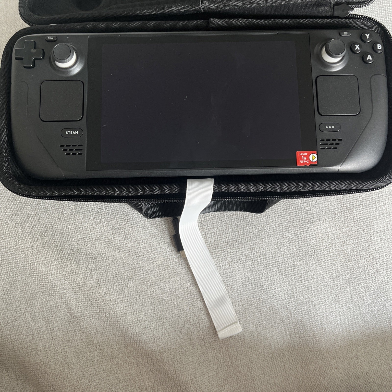 Valve Steam Deck 256GB W/ Caring Case and with a 1TB Memory Card (Black)
