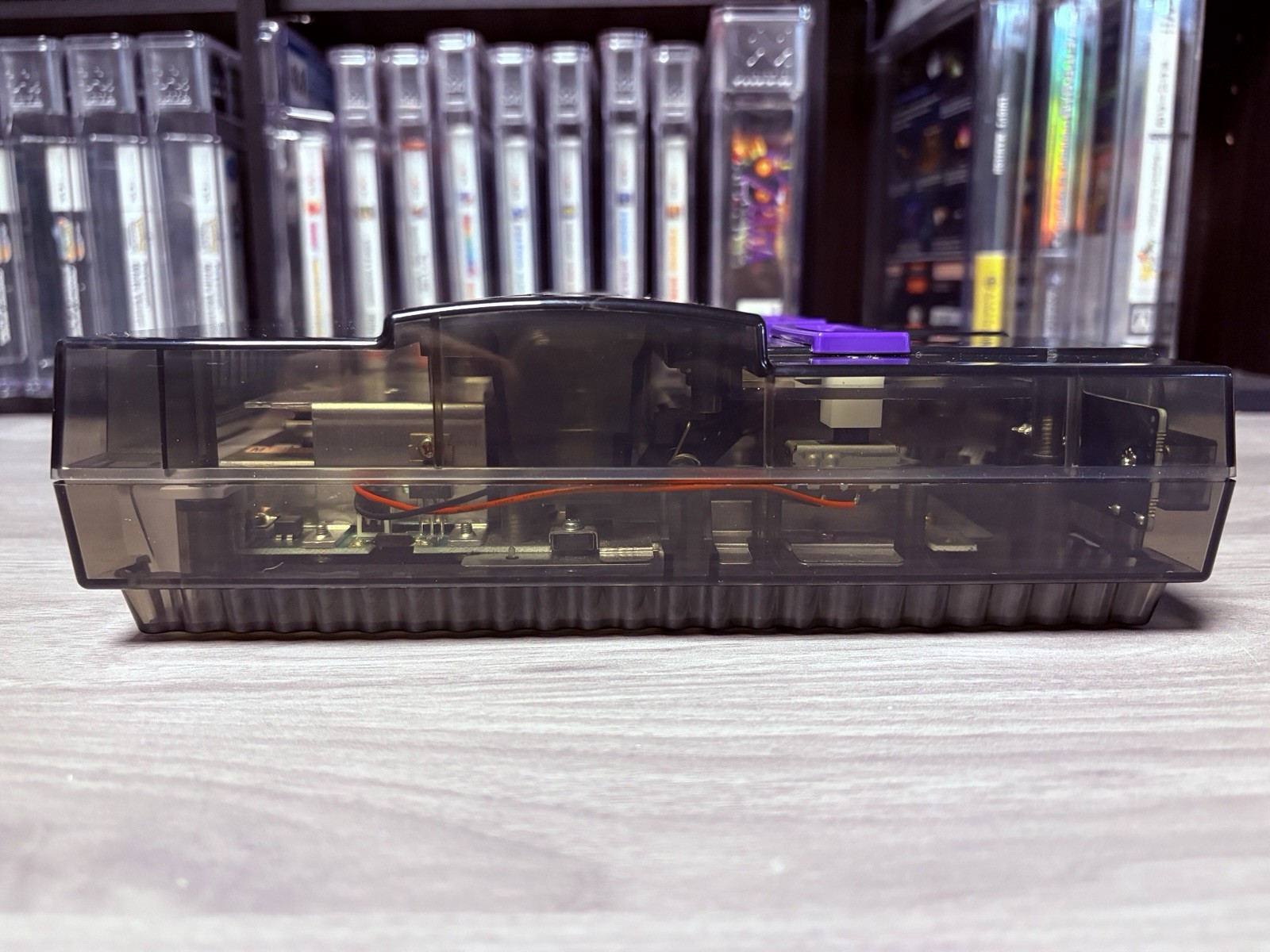 Transparent Clear Black Super Nintendo SNES Game Console SNS-001