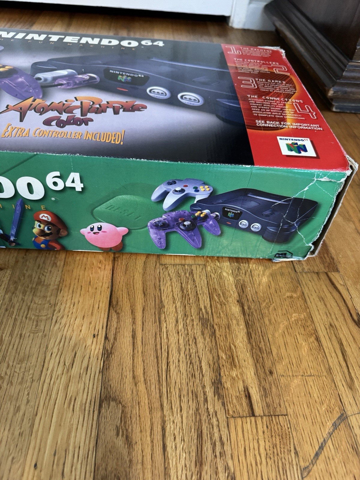 Nintendo 64 N64 Atomic Purple Extra Controller Console Bundle -BOX ONLY
