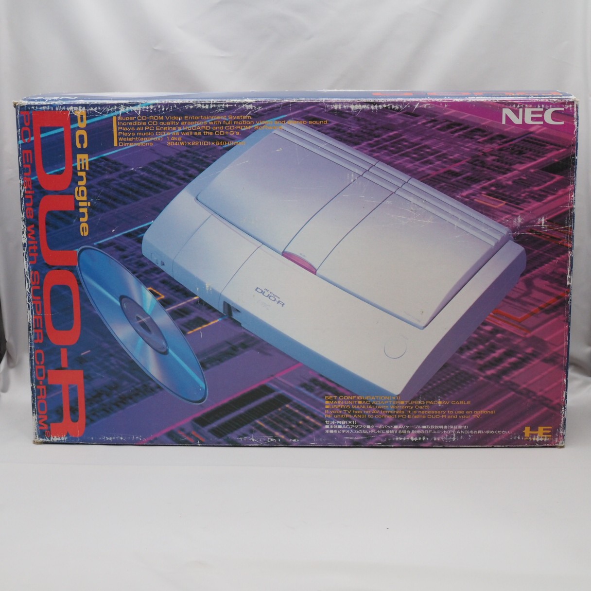NEC PC Engine DUO-R Console system PI-TG10 Boxed Tested For HuCARD / CD-ROM²