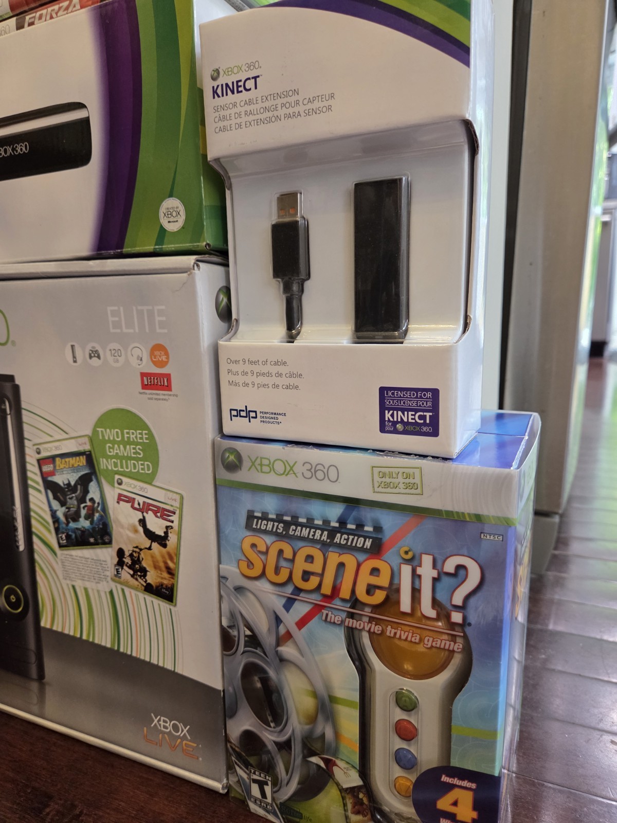 Xbox 360 Elite 120GB Console Bundle Excellent Condition With 18 Games, KINECT.