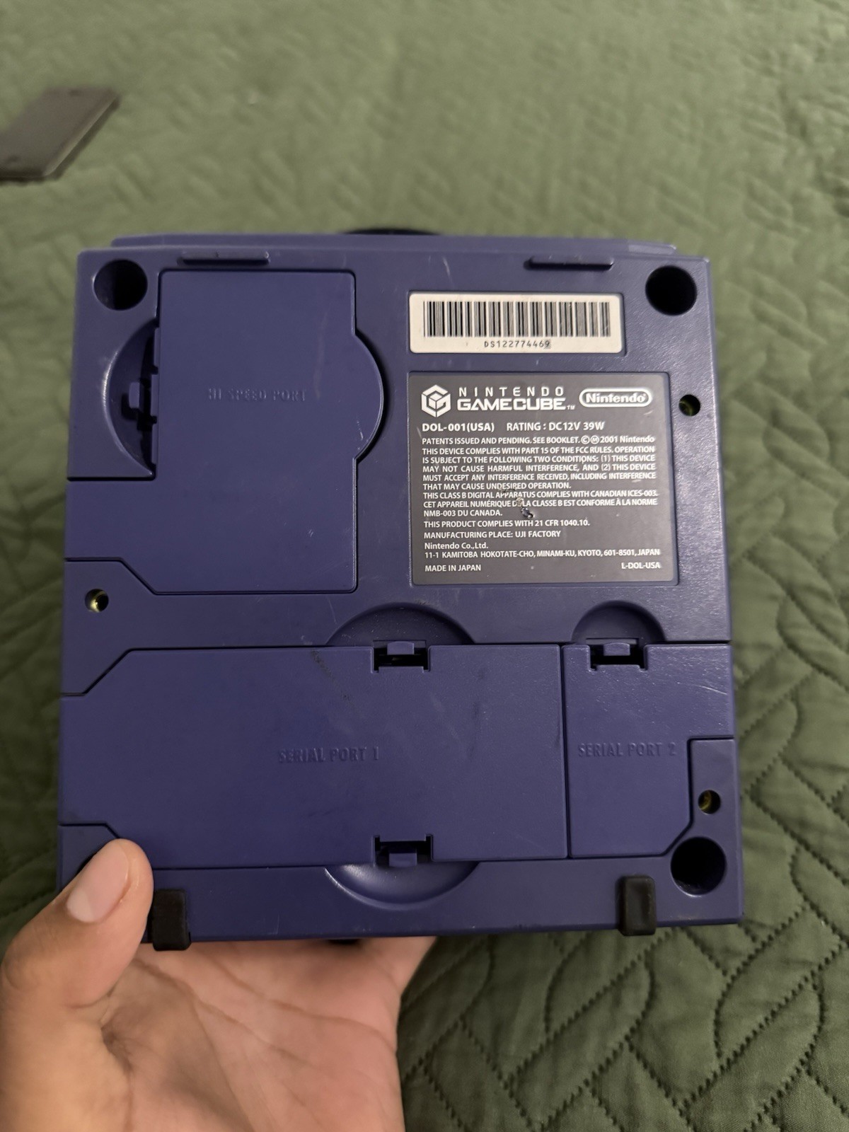 Nintendo GameCube DOL-101 Gaming System Indigo for Parts Or Repair