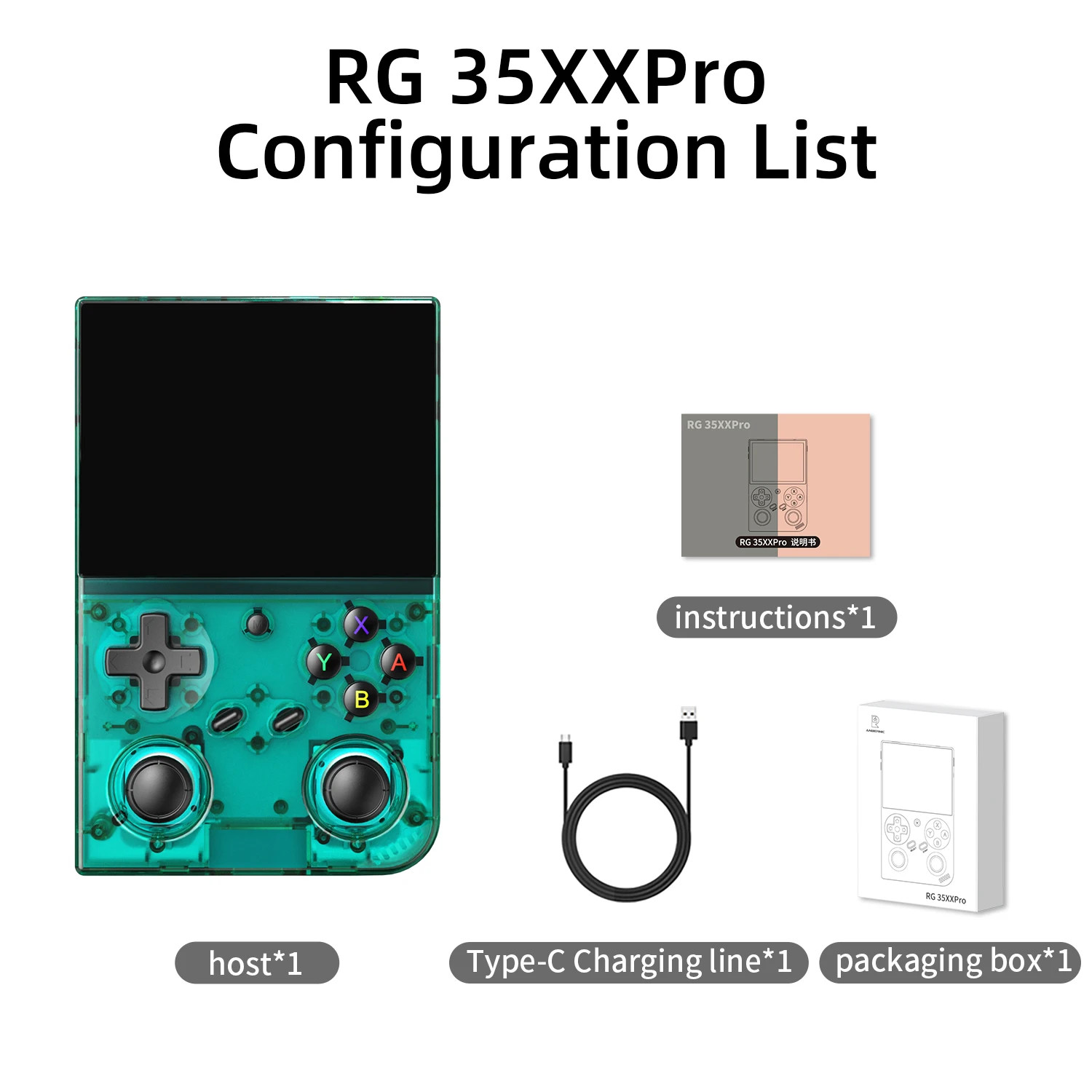 Anbernic RG 35XXPRO 3.5” IPS Screen Video Game Console Linux Built-in 64G Gifts
