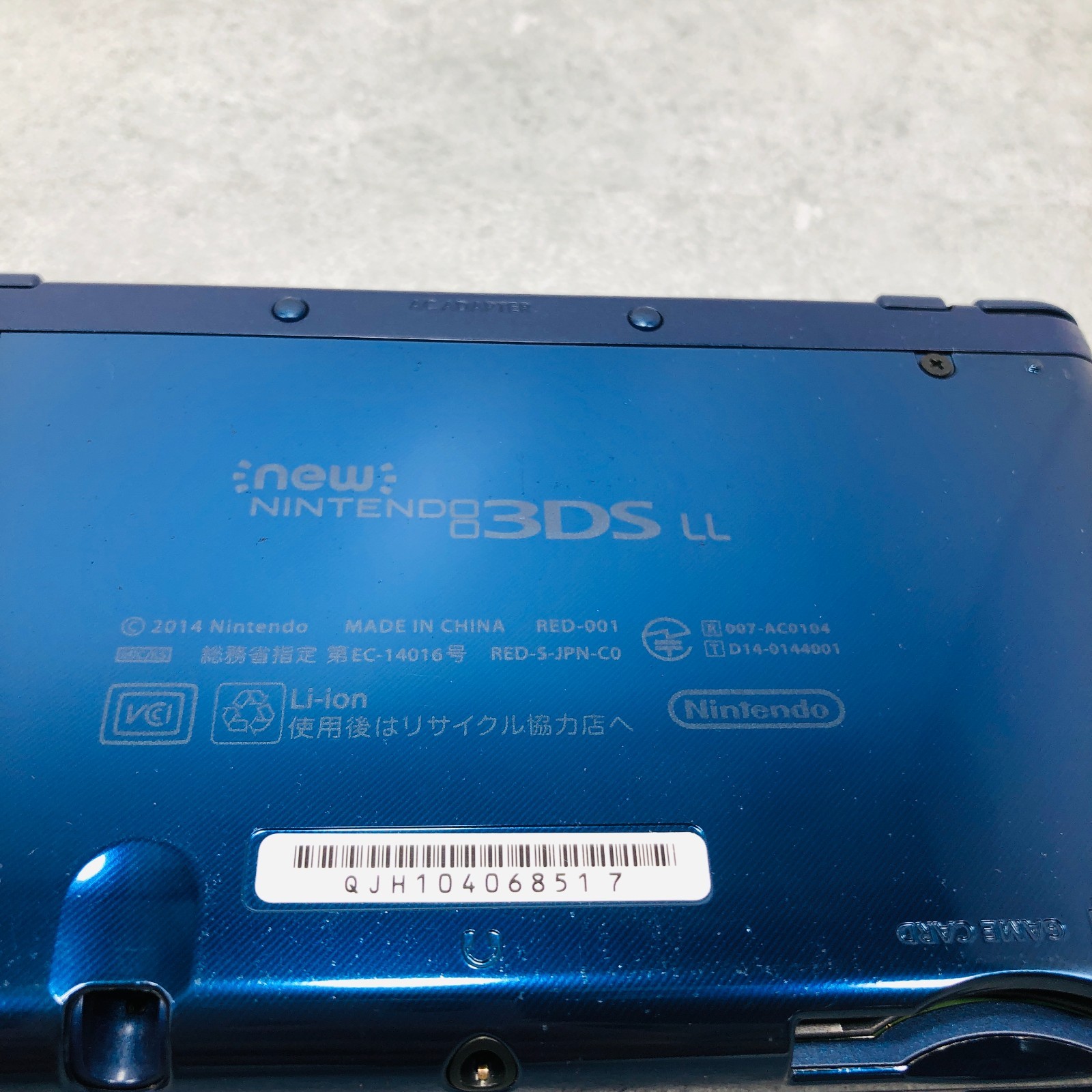 [Ex+3] Nintendo New 3DS LL XL console Metallic Blue RED-001 Japan NTSC-J 06-33