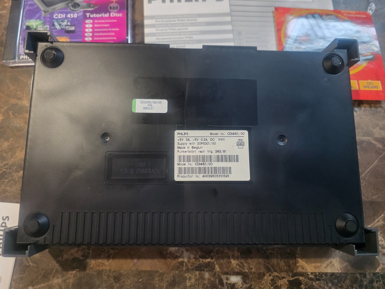 Philips 450 Model CDI (PAL) + Digital Video Cartridge + Space Ace
