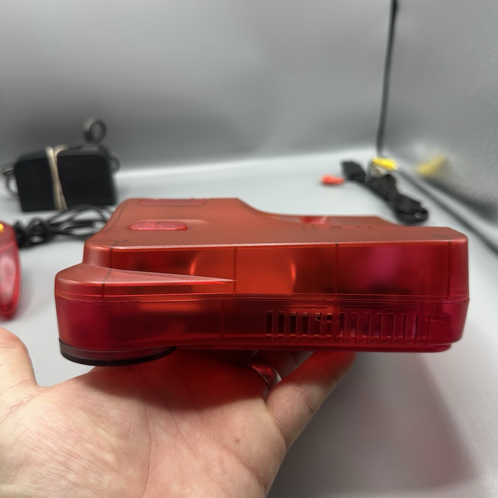 N64 Watermelon Red Funtastic Console Tested Working USA W CONTROLLER