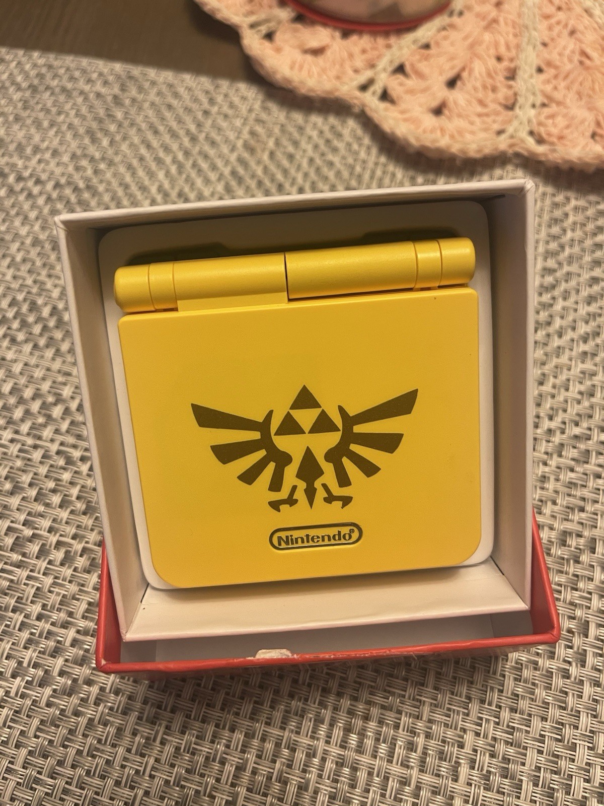 Powkiddy V90S Retro Handheld Console Yellow, Preloaded 16GB SD Card, Zelda Decal