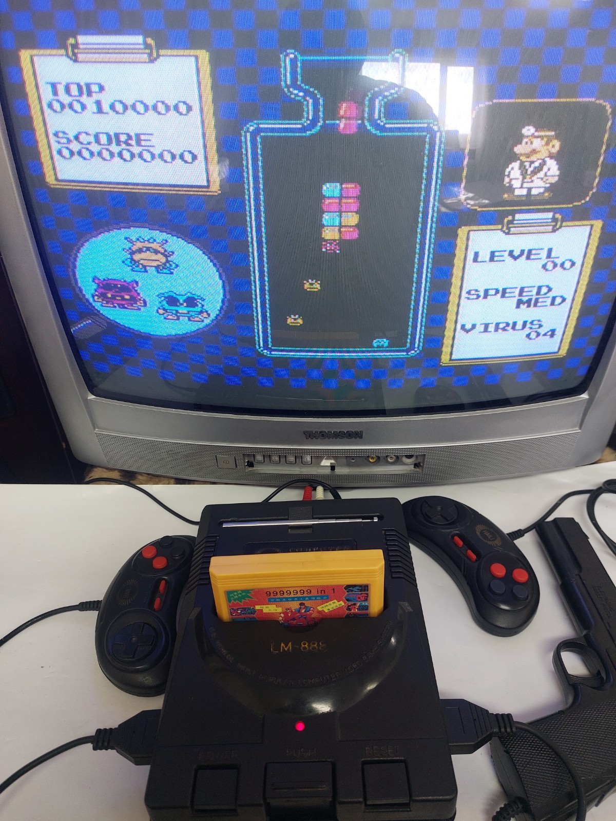 Haili lm-888 Terminator video game console from 90’s full kit box cartridge 9999