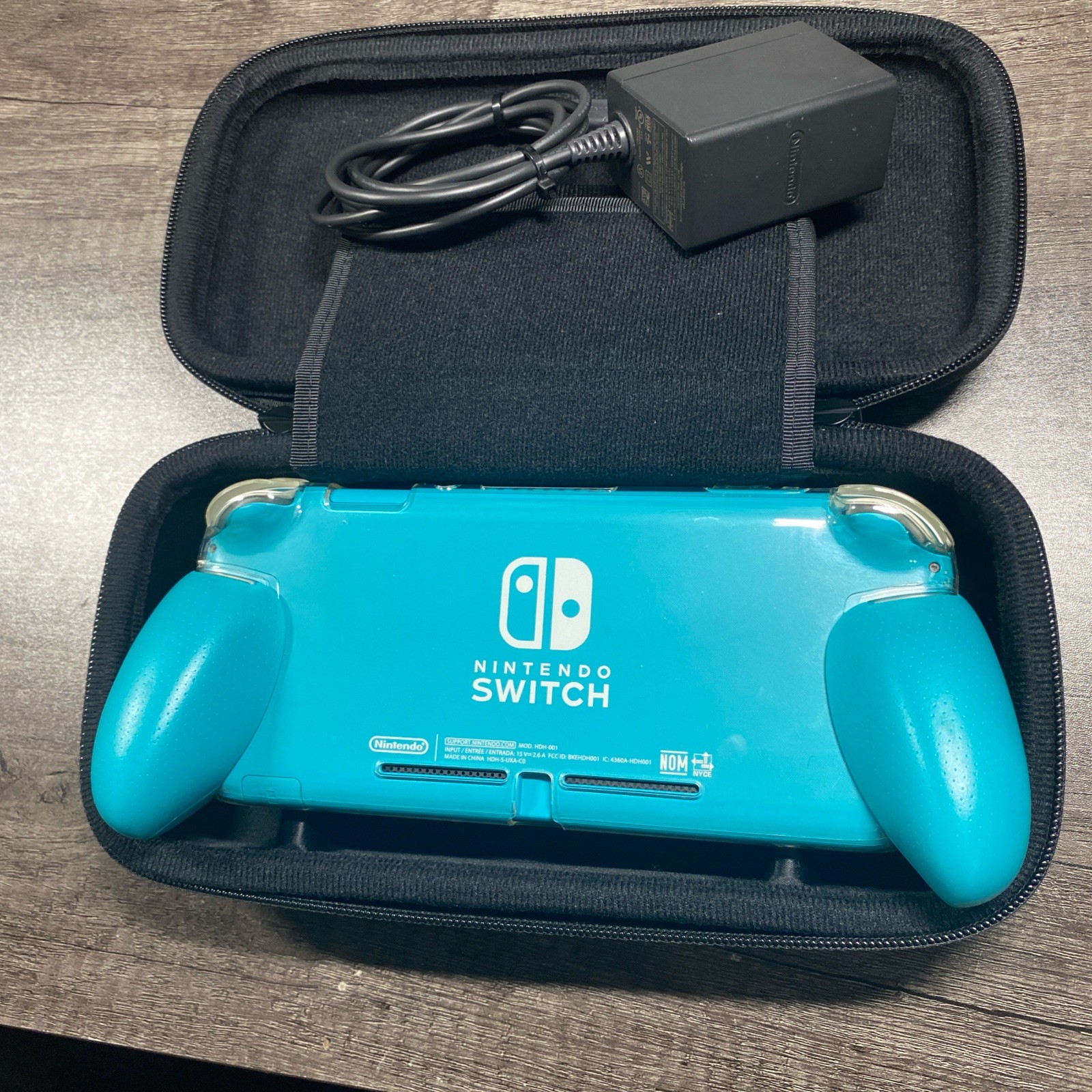 Nintendo Switch Lite (Turquoise) w/ Charger, Case, Grip & 128 GB MicroSD Card