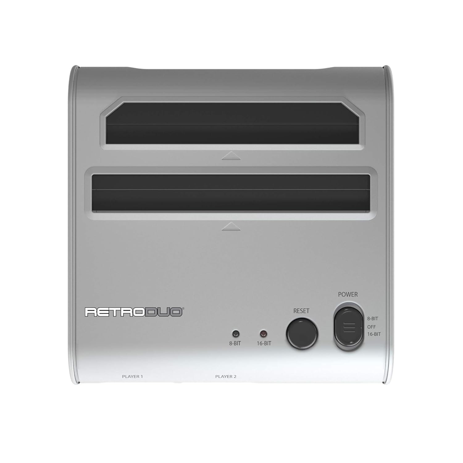 Retro-Bit RetroDuo Dual 2-in-1 Retro Console for SNES & NES Games – Silver/Black