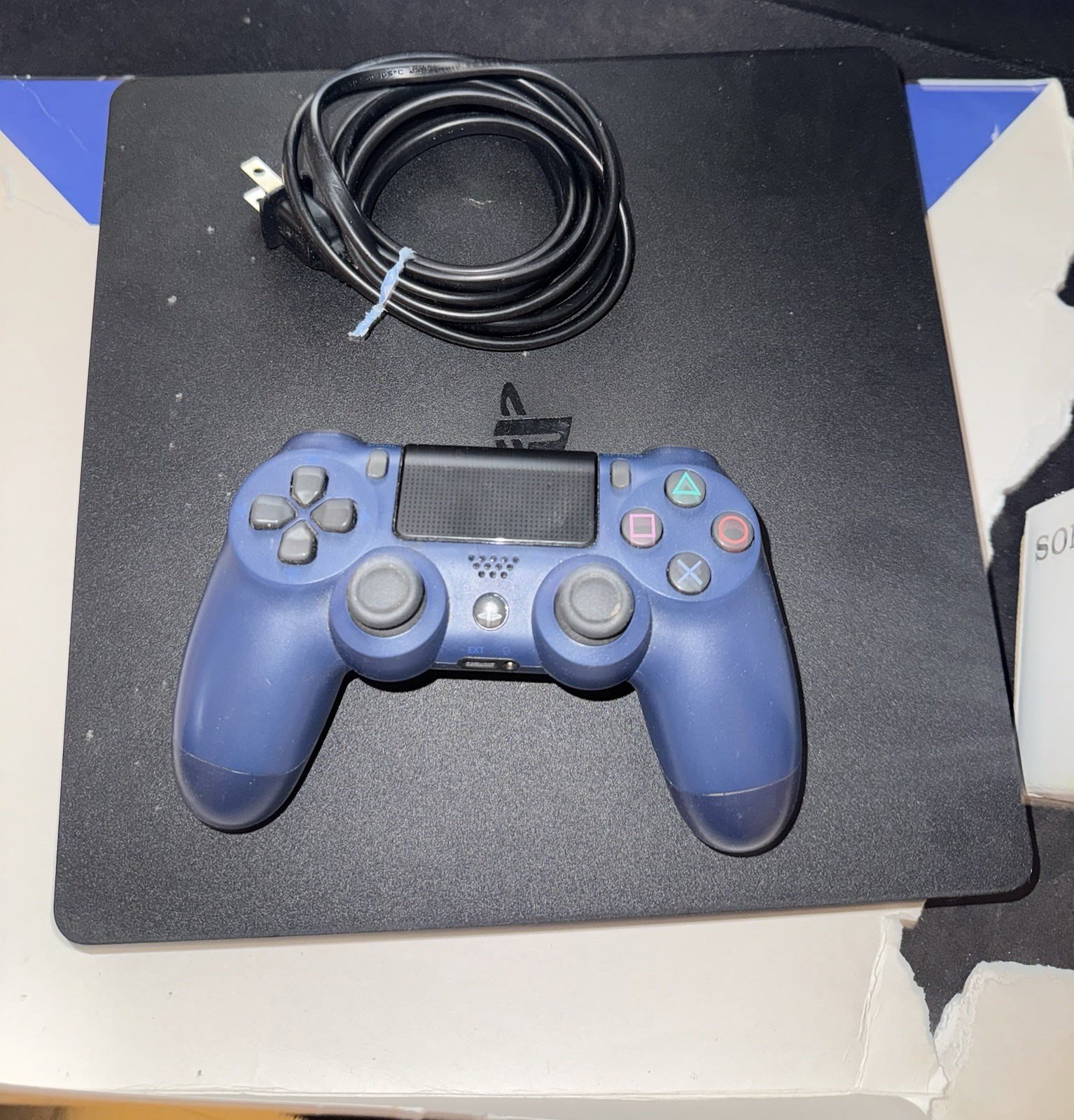 Sony PlayStation 4 Slim 1TB Console w/box & Controller – Jet Black