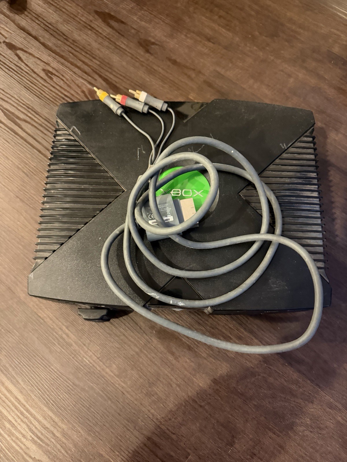 Microsoft Original Xbox Home Console Black/Green Ethernet UNTESTED