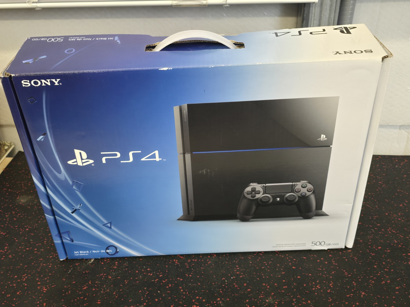Sony PlayStation 4 500GB Jet Black Console + 2 Controllers & Original Box PS4