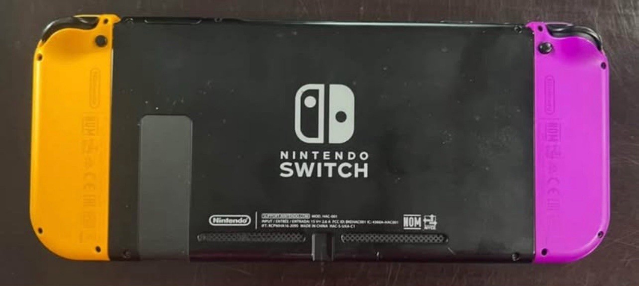 Nintendo Switch Purple & Orange Joy-Con Console Dock Case Mario Kart Bundle