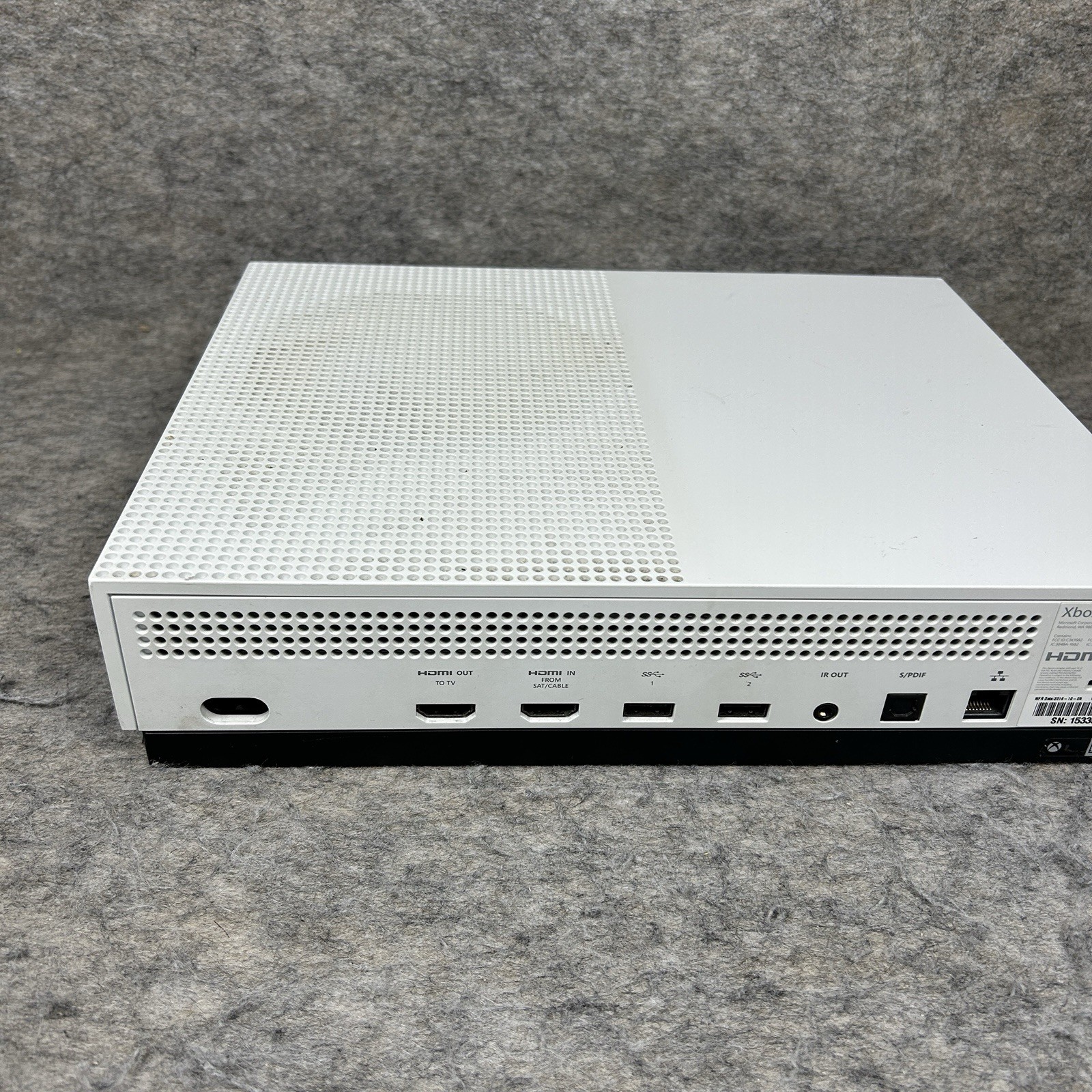 Microsoft Xbox One S 500GB Game Console Only White 1681 W/ Cords Tested
