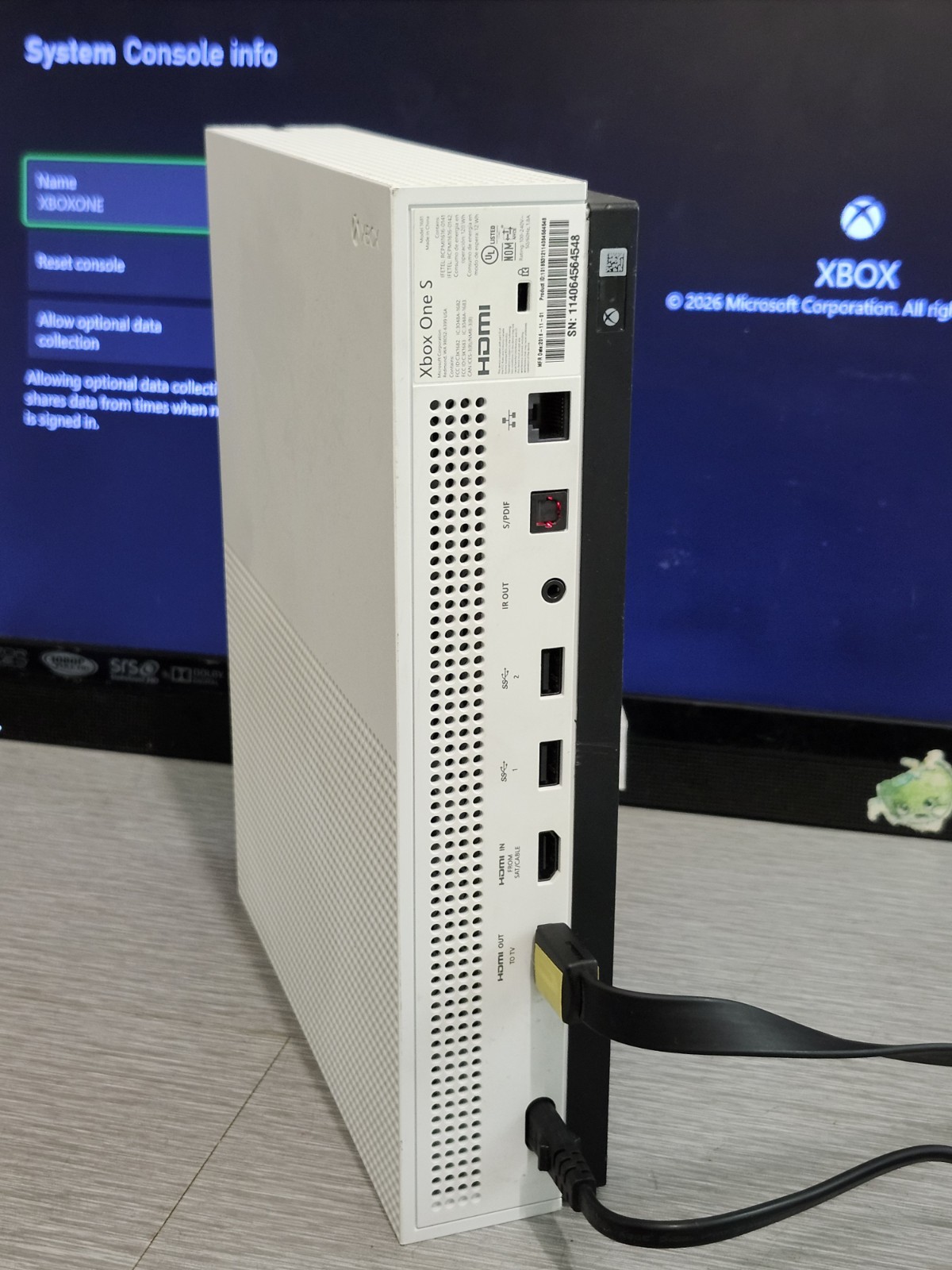 Microsoft Xbox One S 500GB Console Model 1681 White AS-IS Parts Repair Only