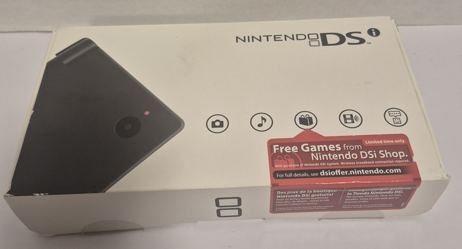 VTG Nintendo DSi Modle# TW4007700. Matte Black. 5 Games W/ Manuals + Inserts….
