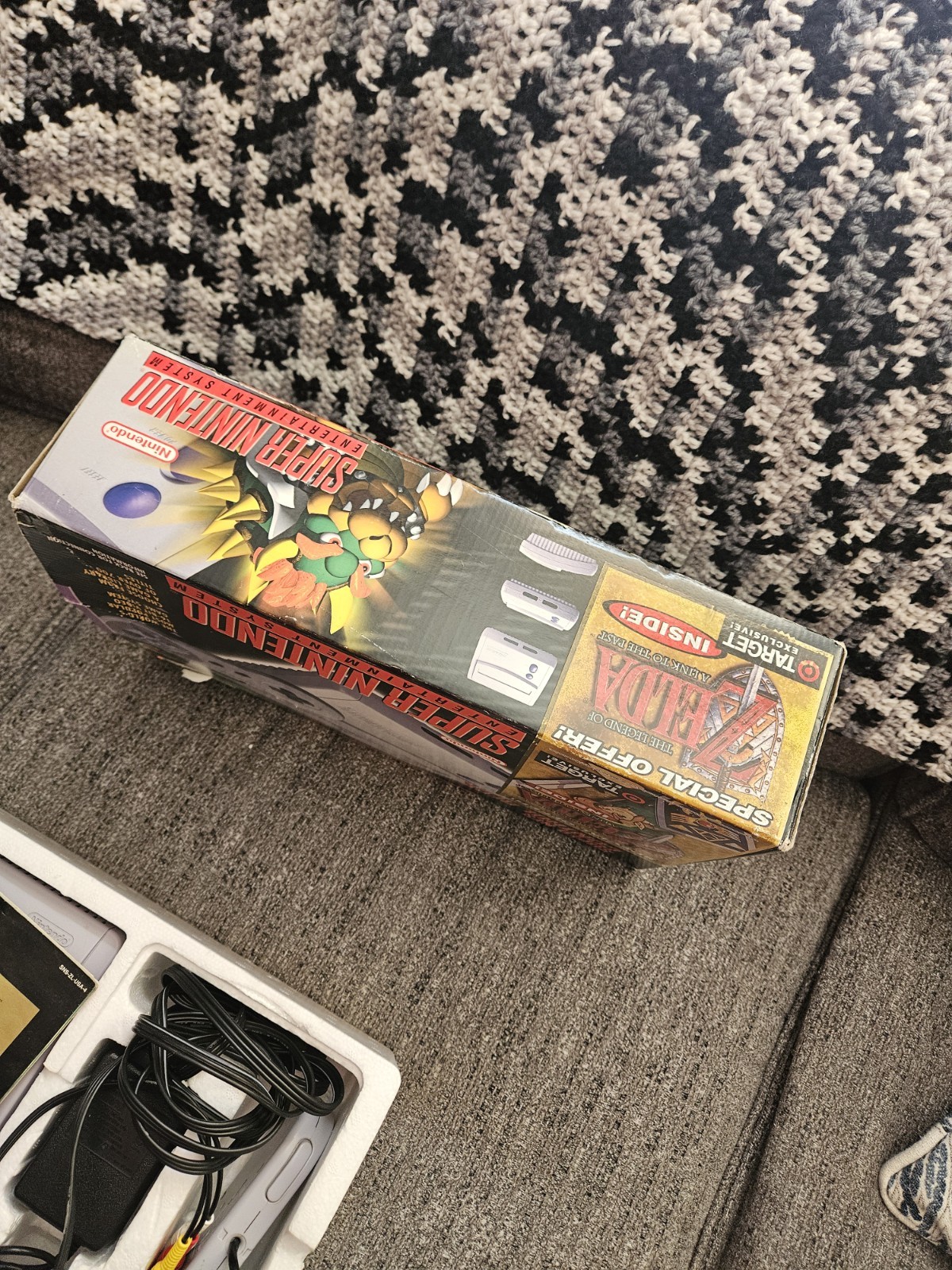 Super Nintendo Mini Jr System Console Rare Variant Target SNES Zelda CIB