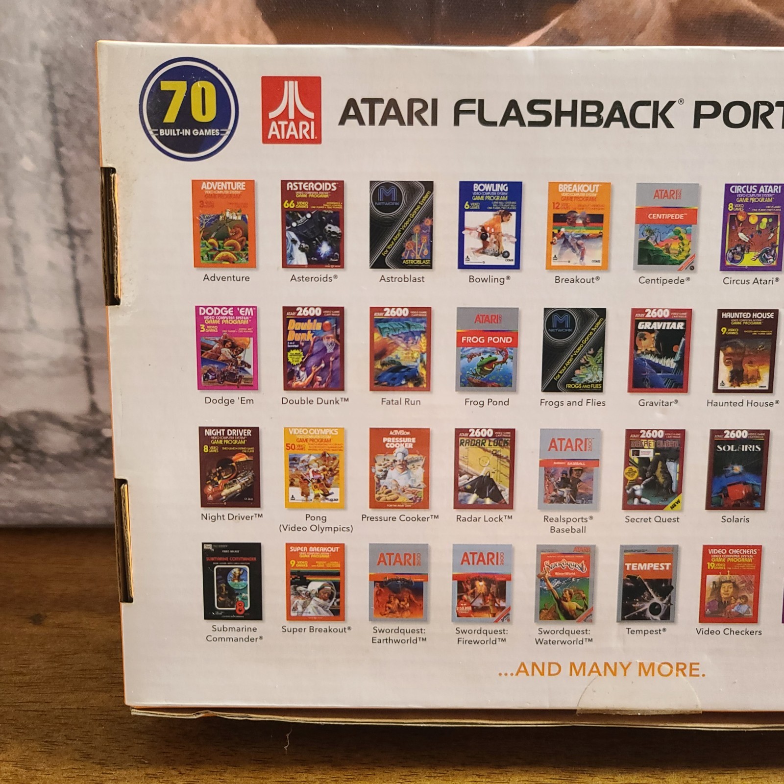 Atari Flashback Portable Deluxe 70 Built In Games 2.8 Inch LCD SD Card Slot