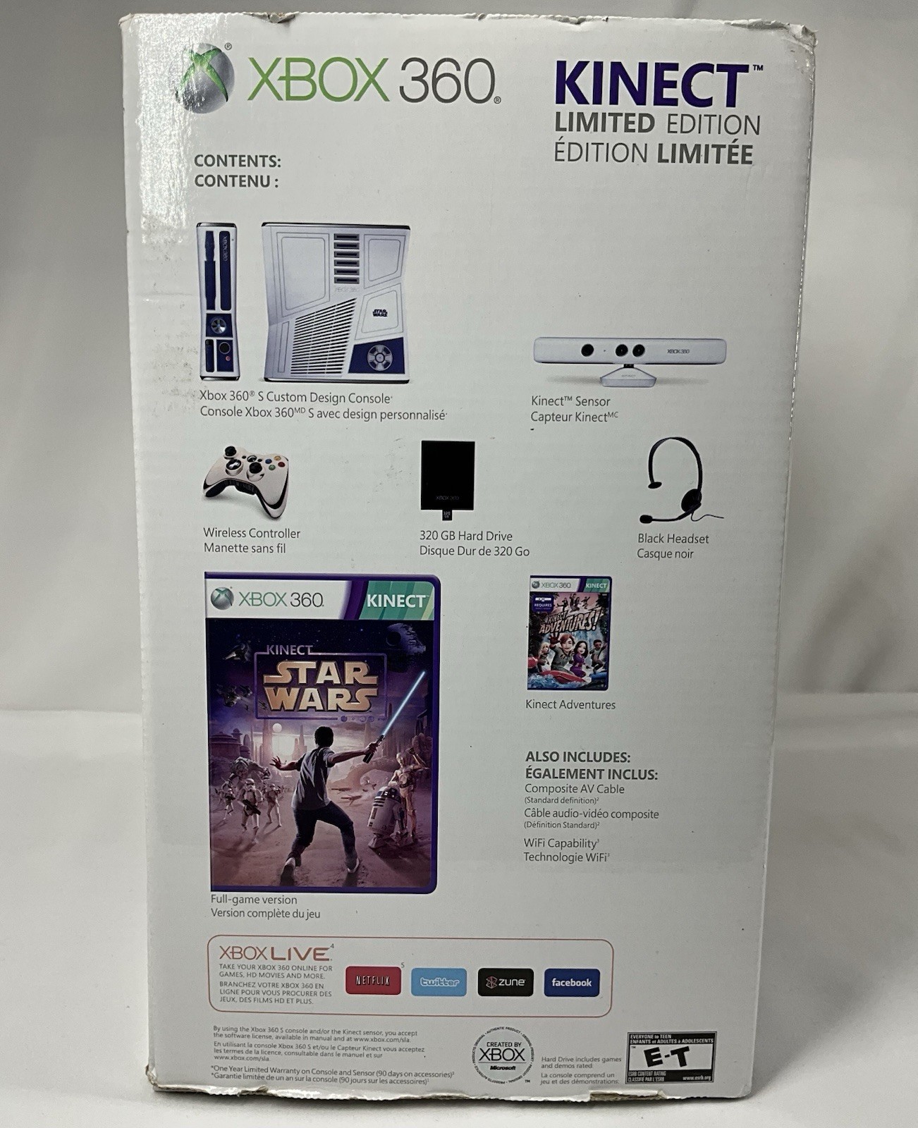 Xbox 360 Kinect Star Wars Limited Edition-CIB
