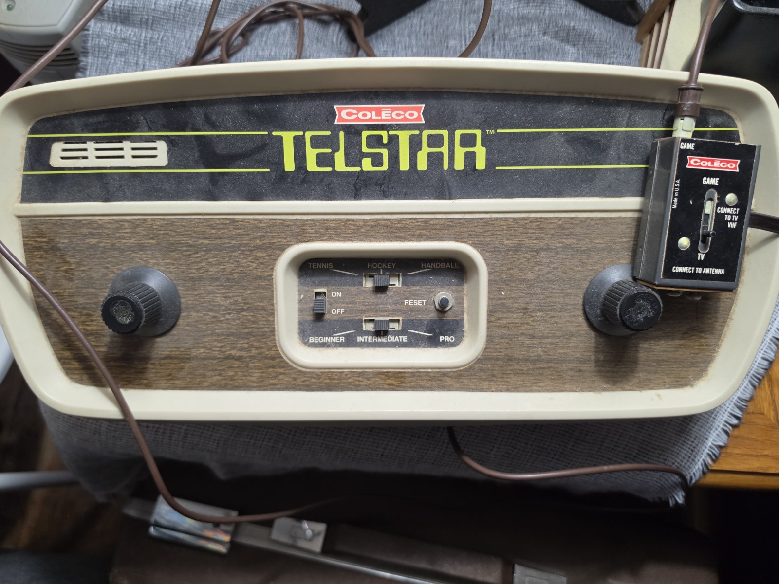 Coleco Telstar Home Console 6040 Beige Brown Black RF Multiple Game Modes