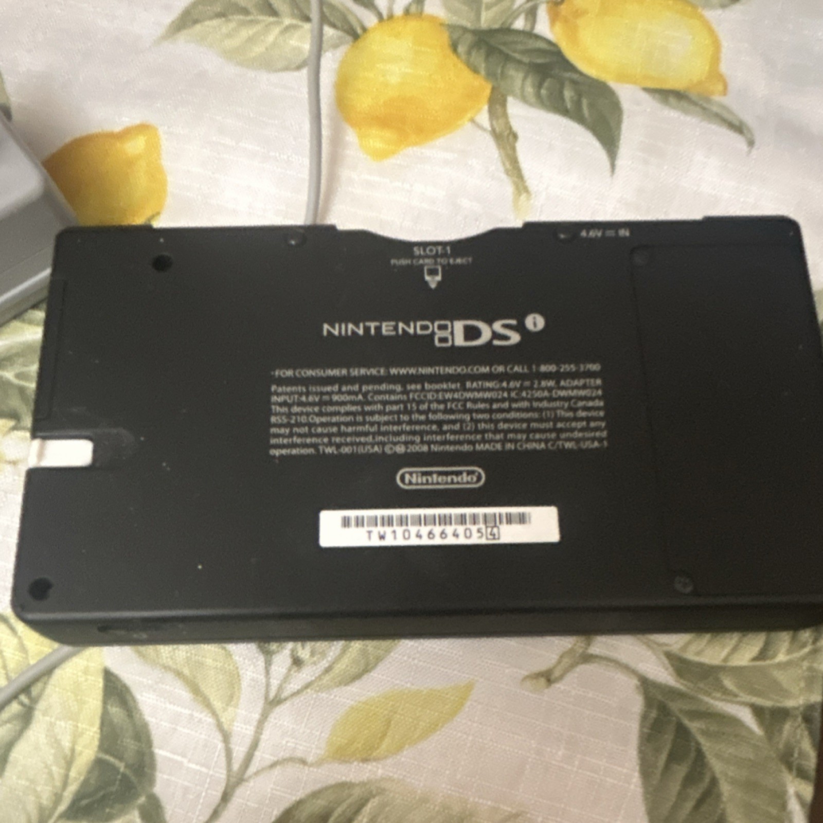 Nintendo DS Black Green Handheld Console TWL-001 with Nerf Case and Charger