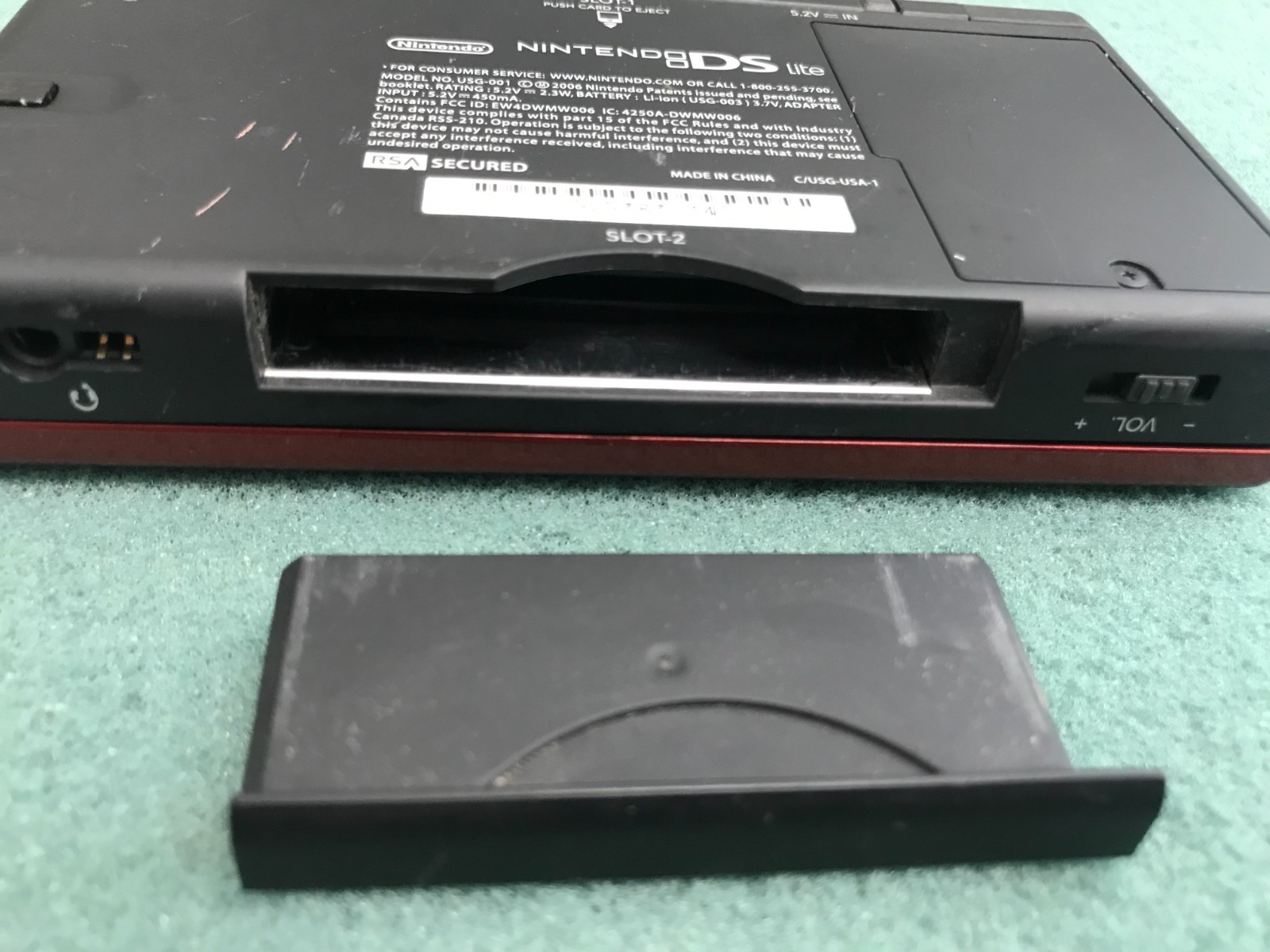 Nintendo DS Lite Red Handheld Video Game Console USG-001 *Read* – O494