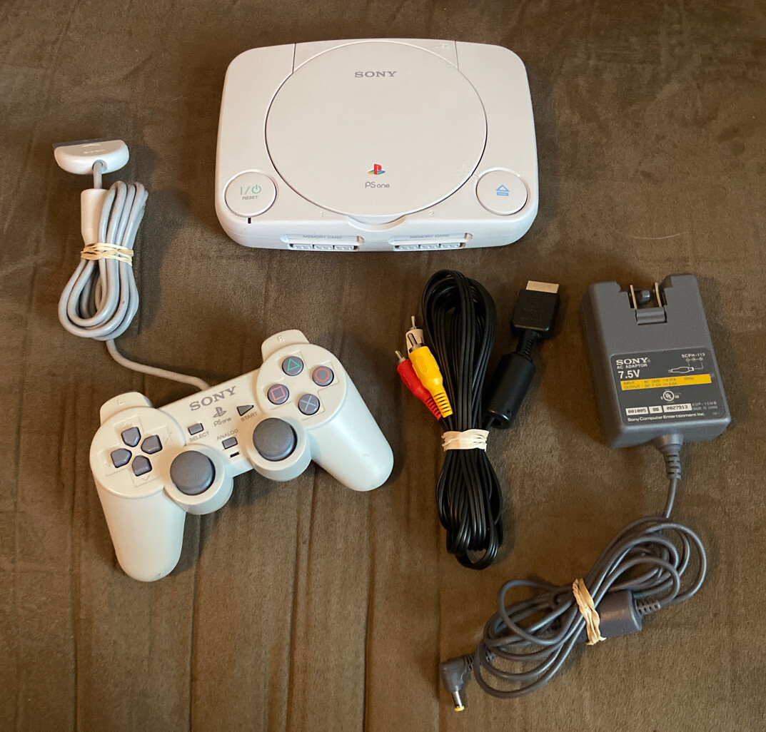 Official Sony PlayStation 1 PS1 Slim PSone Console Complete w Controller! ~ LQQK