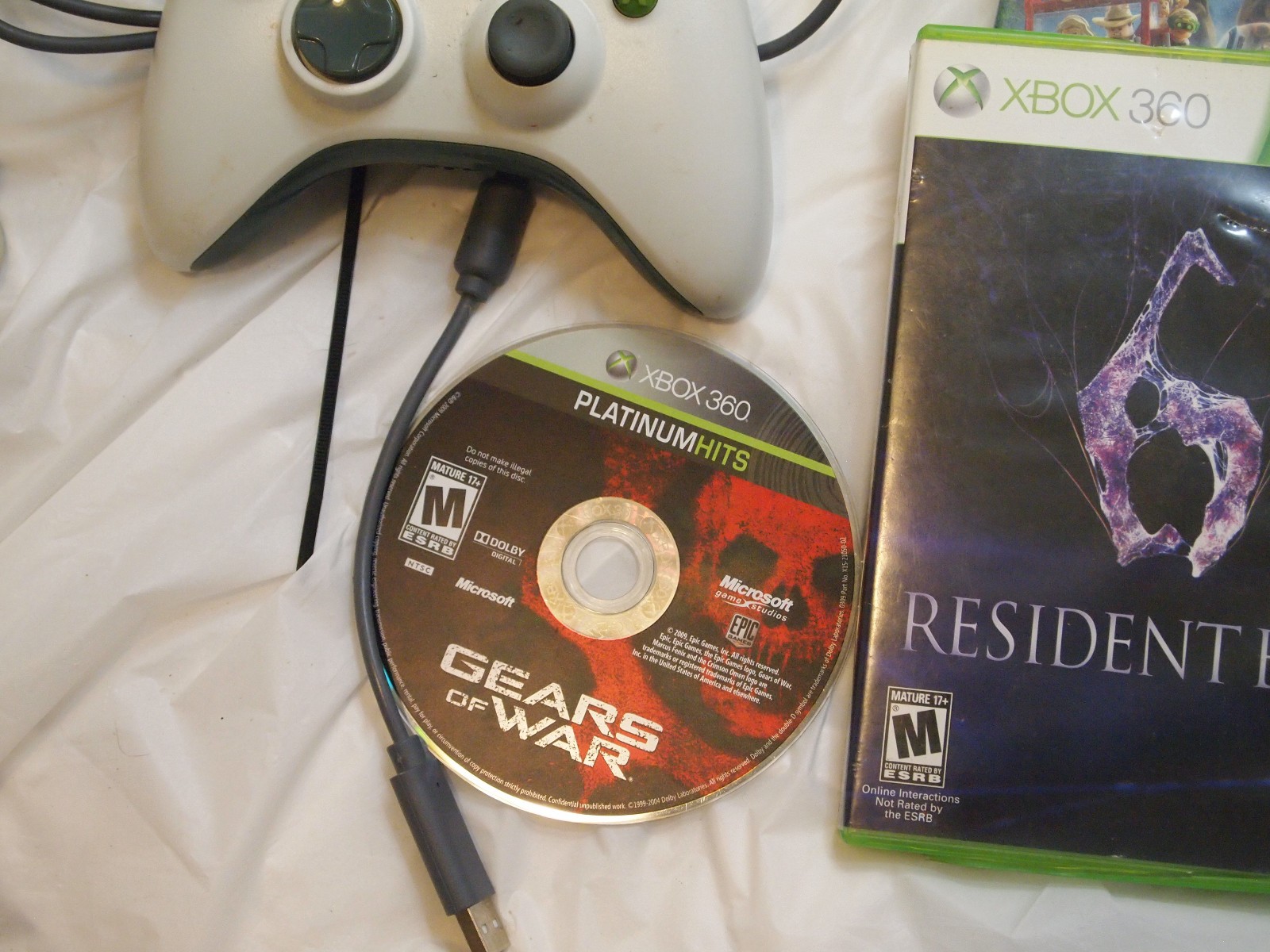 Xbox 360 120gb hdd Console, With 4 Game Lot