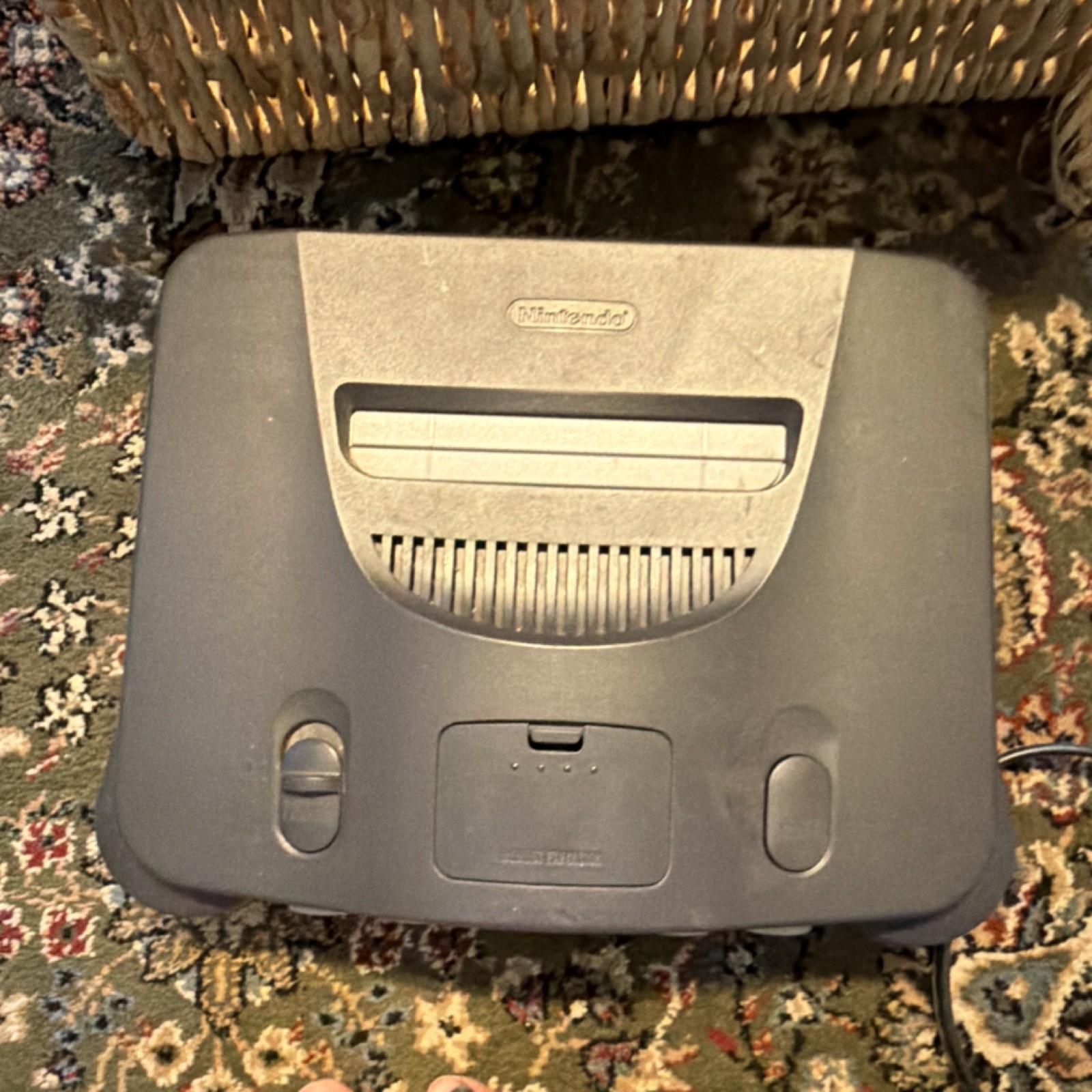 Nintendo 64 Console Gray/Black w/ Controller, Cables, 4 Controller Ports