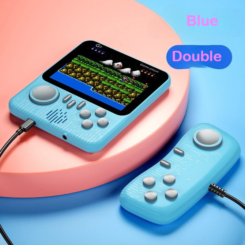 G7 Retro Handheld Game Console, 3.5-Inch LCD, Built-In 666 Games,Portable Gamin