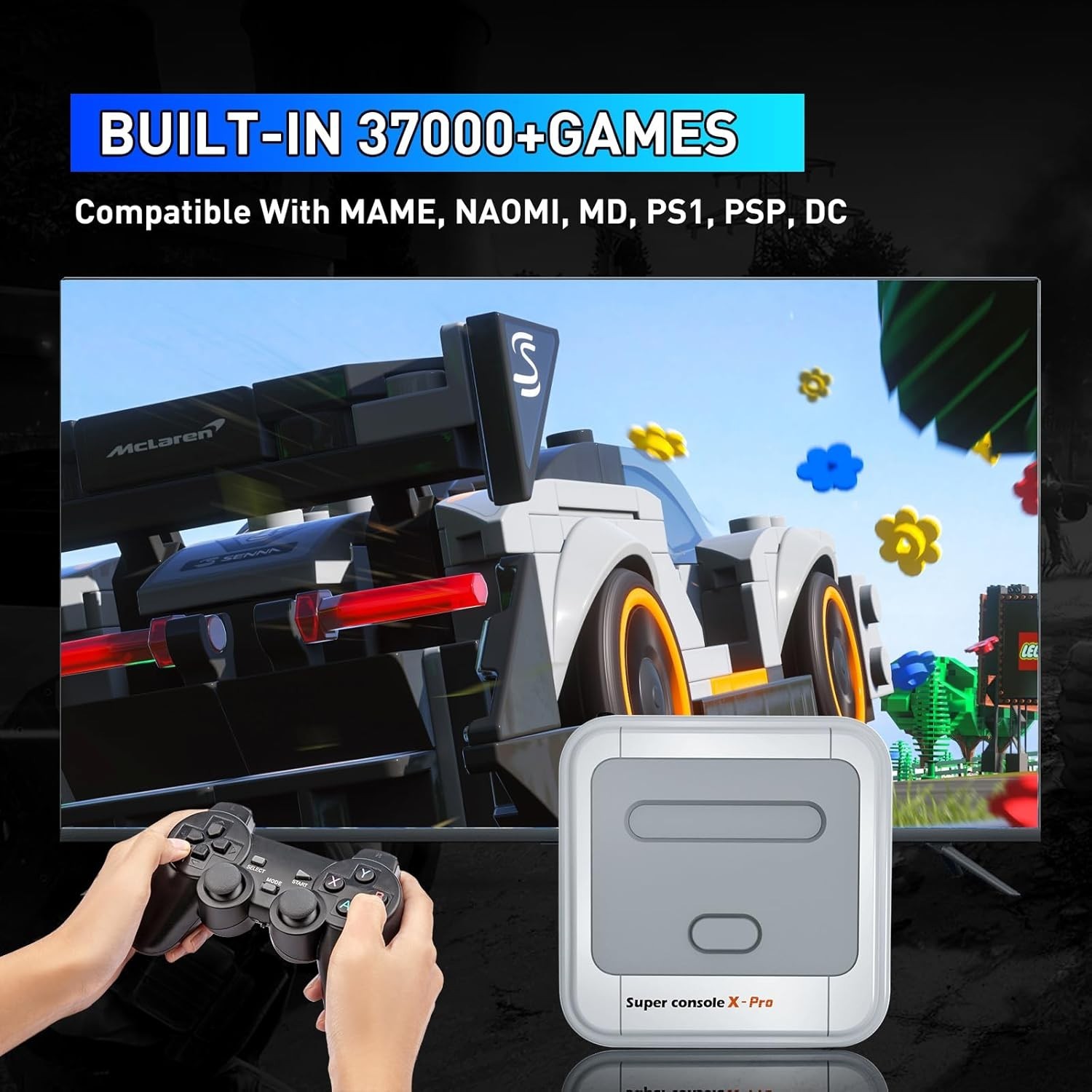Compact Super Console X Pro: 4K Video & 5 Player Multiplayer Adventure Awaits!