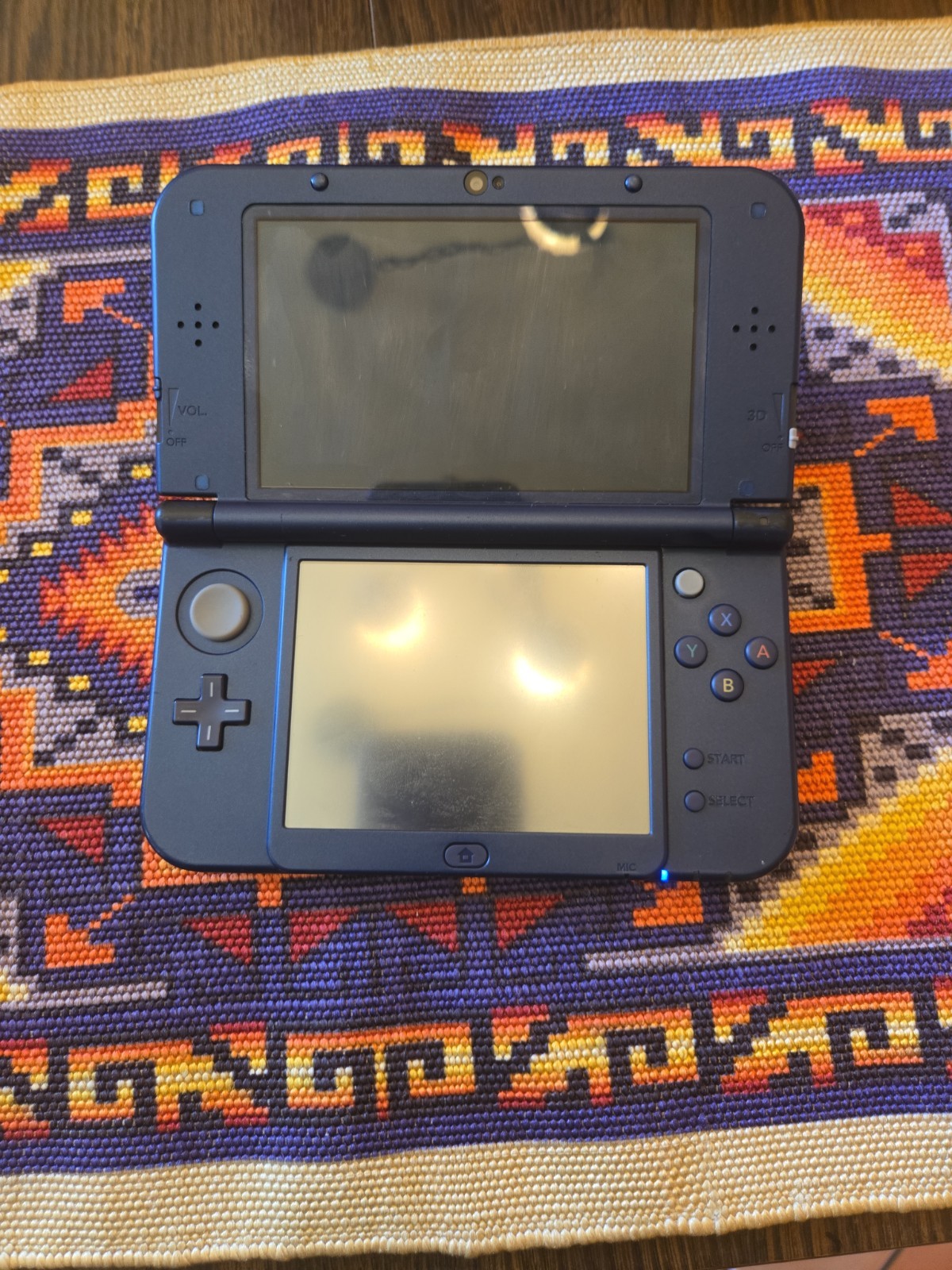 Nintendo New 3DS XL Galaxy Edition w/ 64 Gb SD & Charging Cable READ