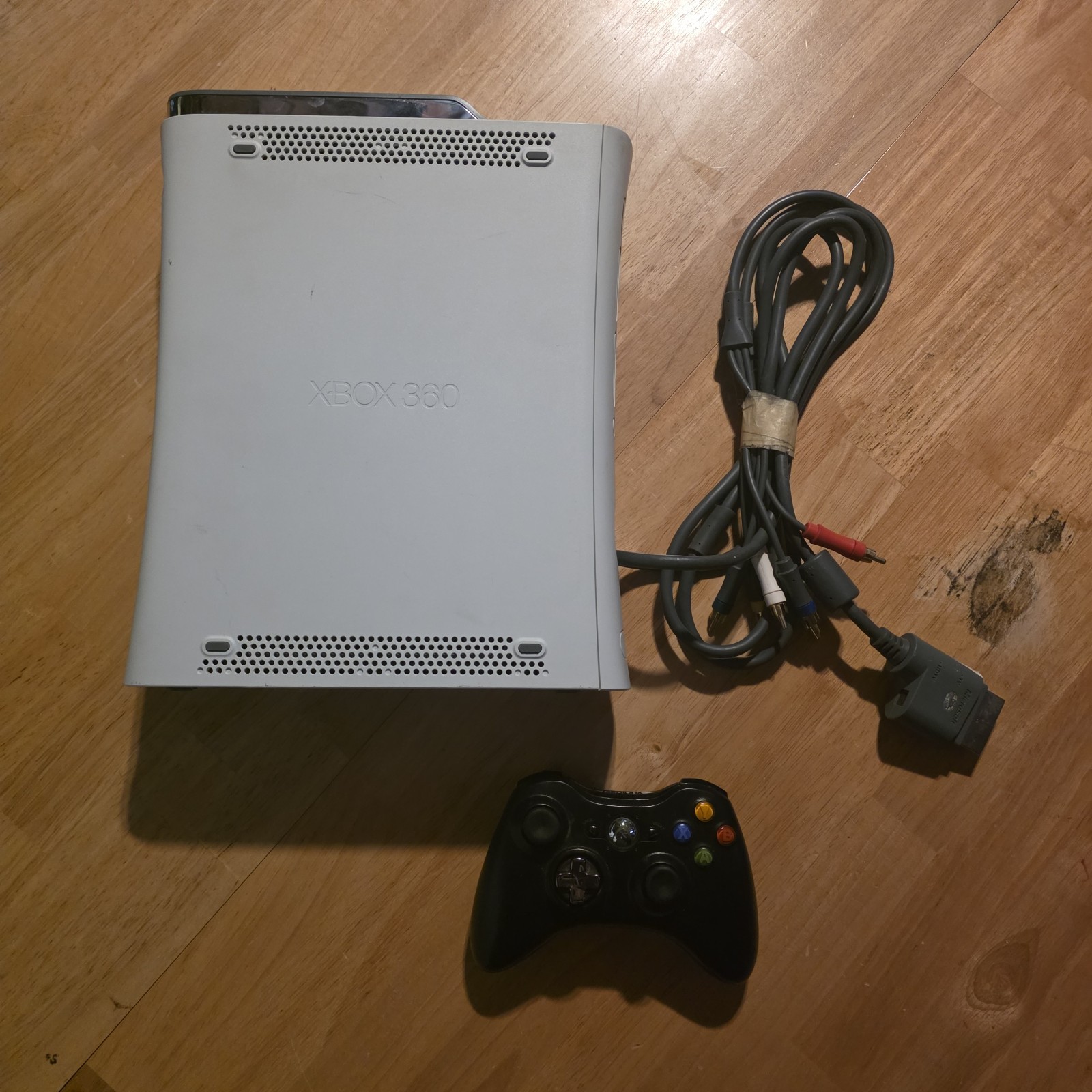 Xbox 360 Console, No Power Cord, White Untested For Parts Read Description