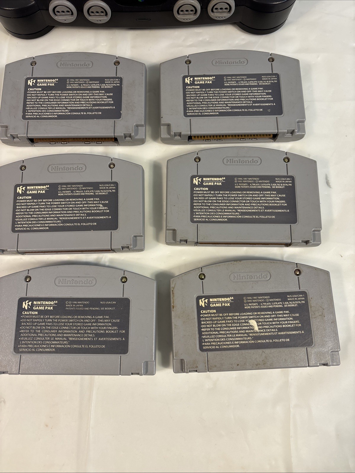 Nintendo 64 N64 Console w/ Memory Expansion 2 Controllers Games & Cords Untested