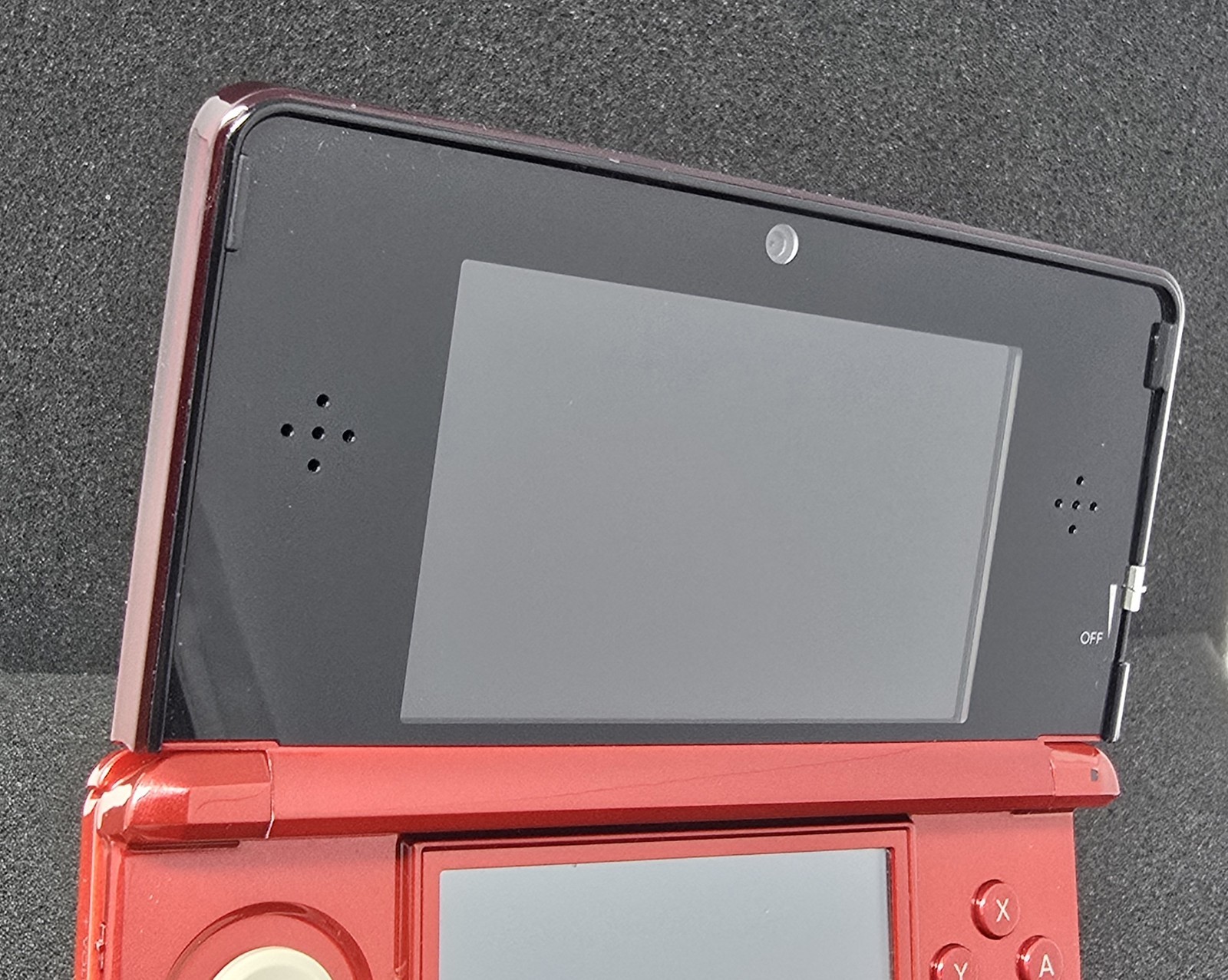 Nintendo 3DS Handheld System Flame Red CTR-001 w/ Charger TESTED