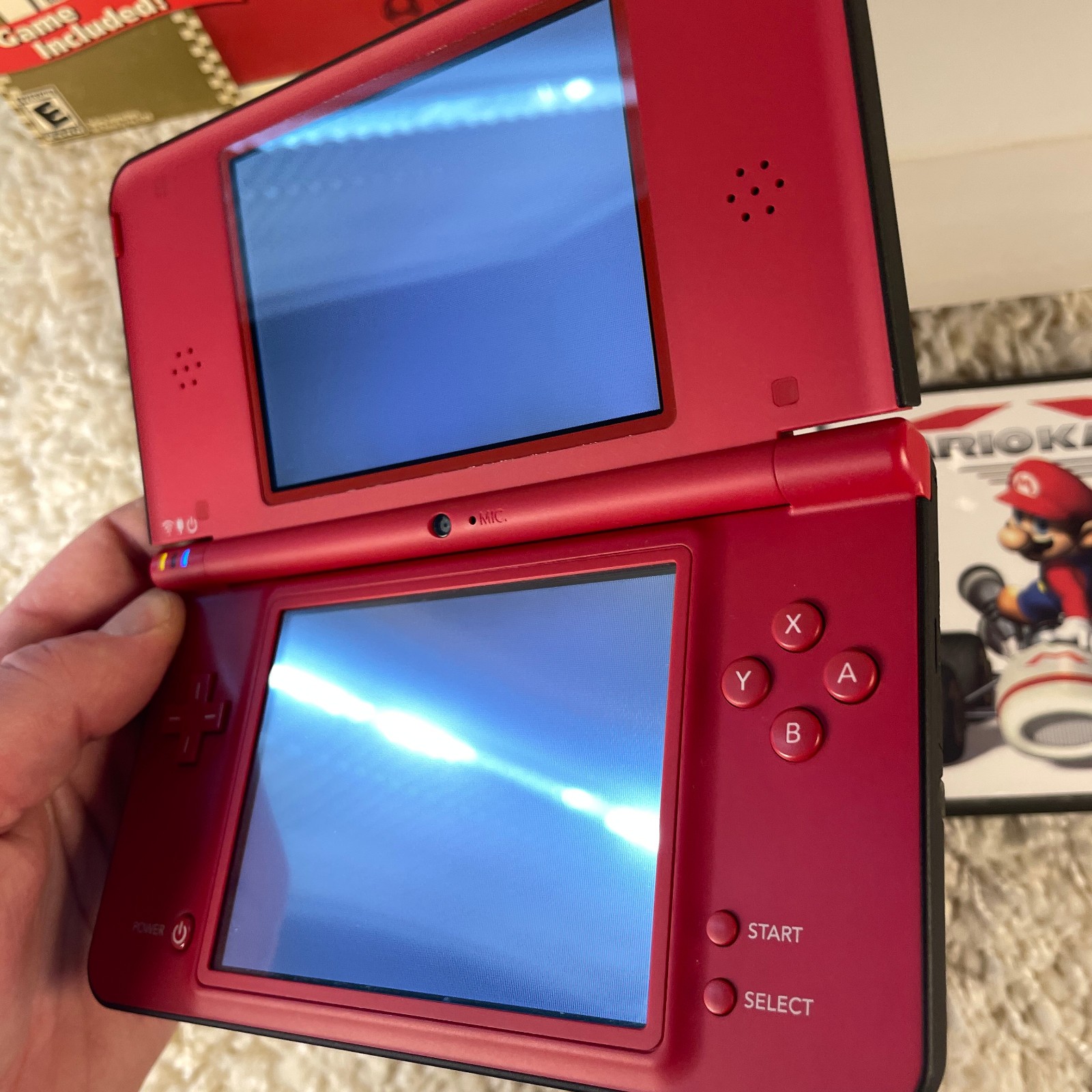 Nintendo DSi XL 25th Anniversary Super Mario Bros. Red Handheld UTL-001 in Box