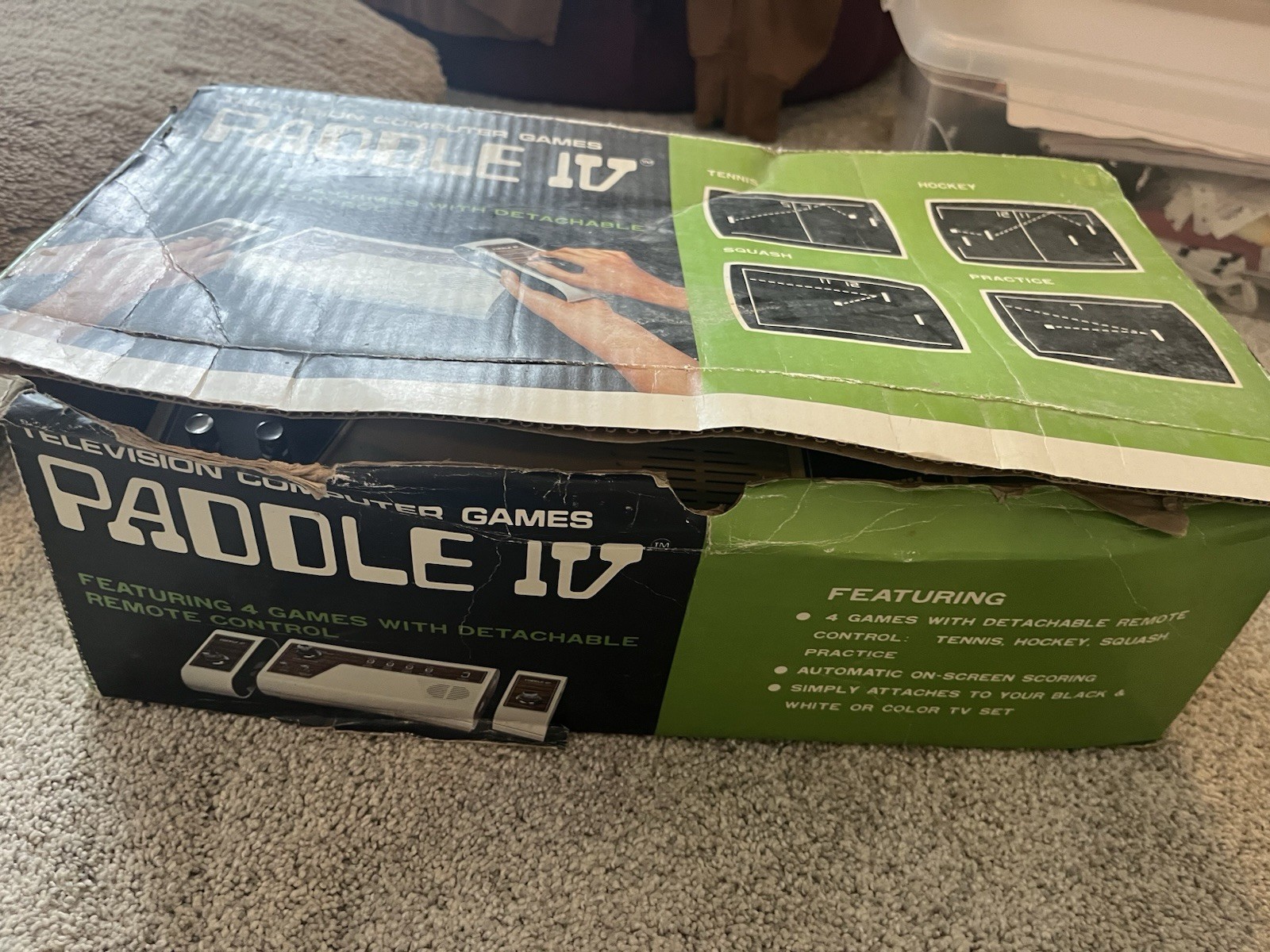 Paddle IV Television Computer Games Console with Box Tested 2 Years Ago.