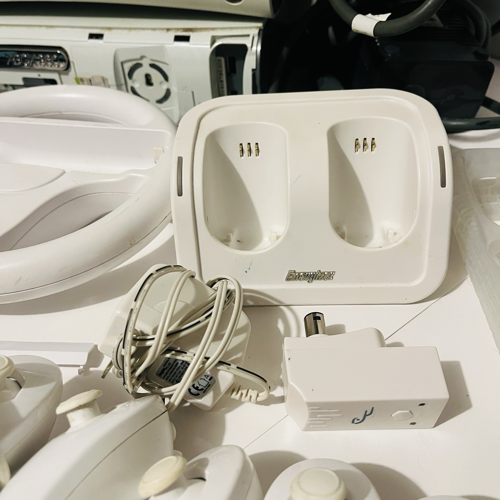 Video Game Console lot Xbox 360 Wii Controllers Power Supply Accessories
