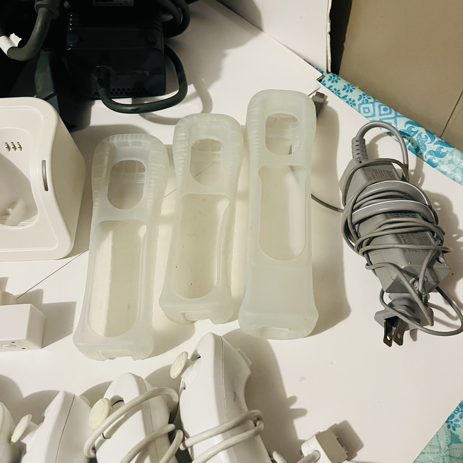 Video Game Console lot Xbox 360 Wii Controllers Power Supply Accessories