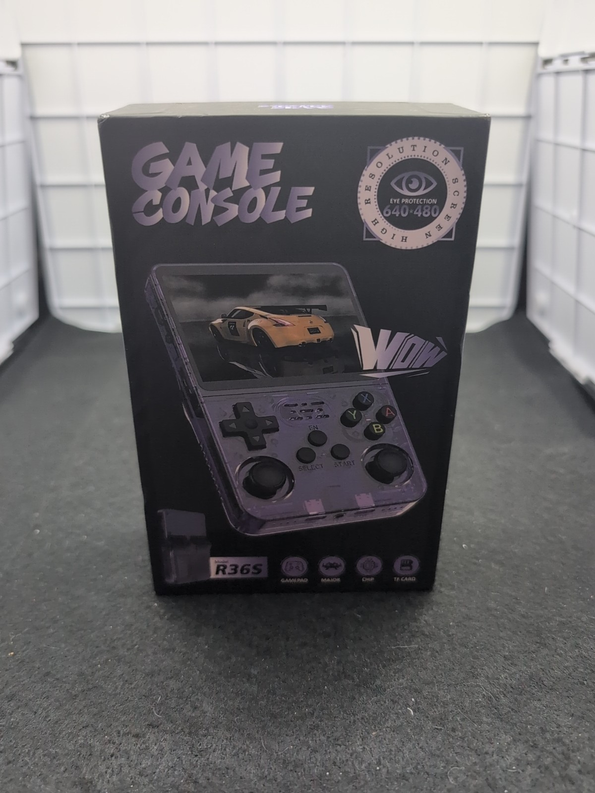R36S Retro Handheld Game Console – 64GB – Blue – 10K+ Games – New in Box Purple