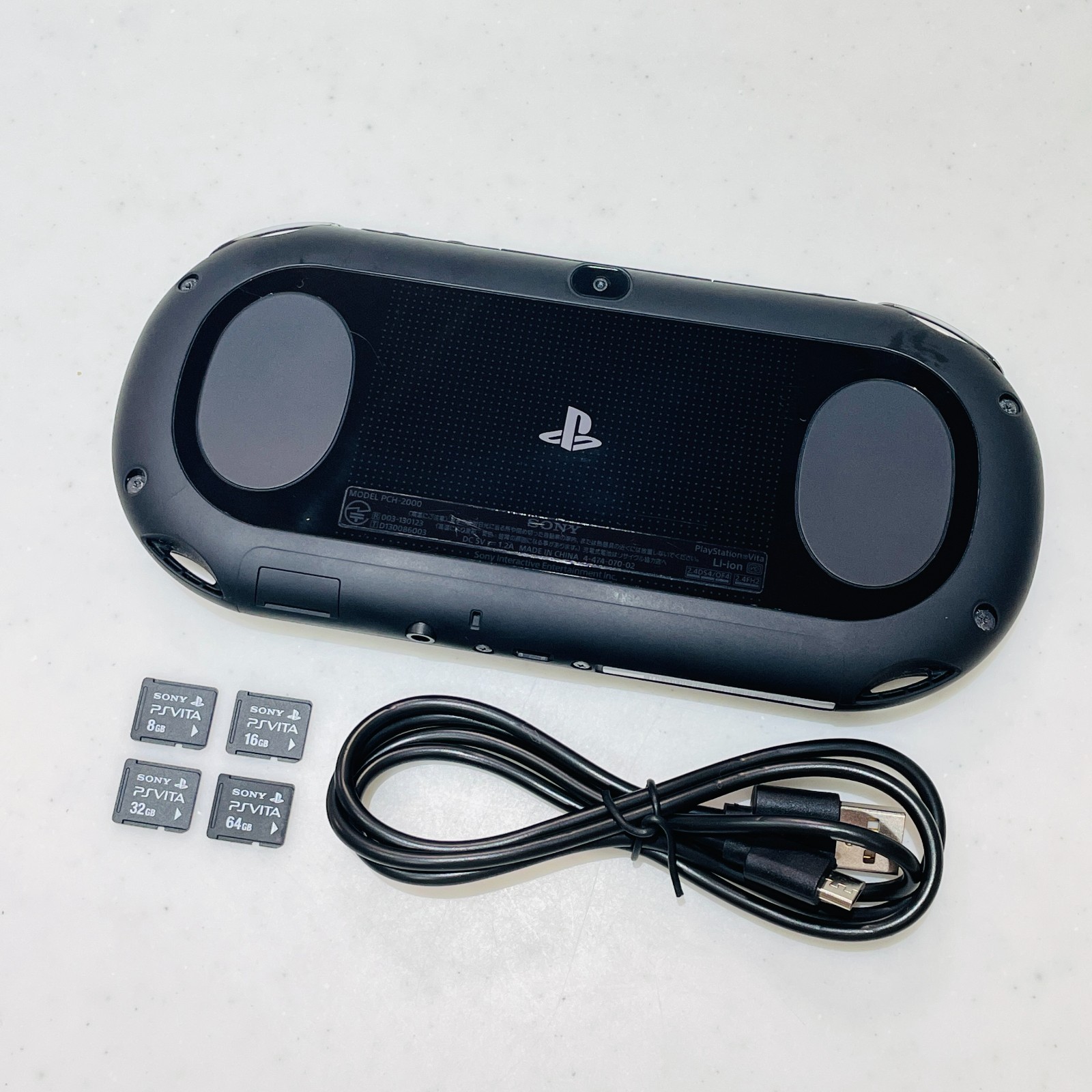 PS Vita Slim 2000 Black LCD Console USB Charger Select Memory Card Region Free