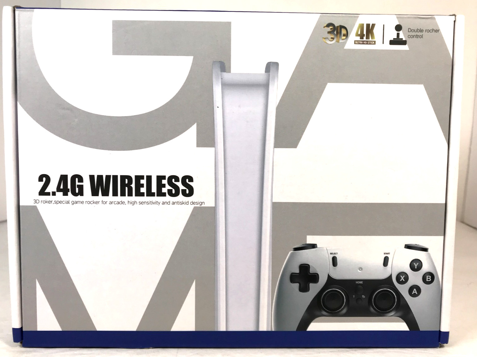 4K 3D Wireless M15 Retro Game Stick Console Two Controllers 2.4G Ultra HD Black
