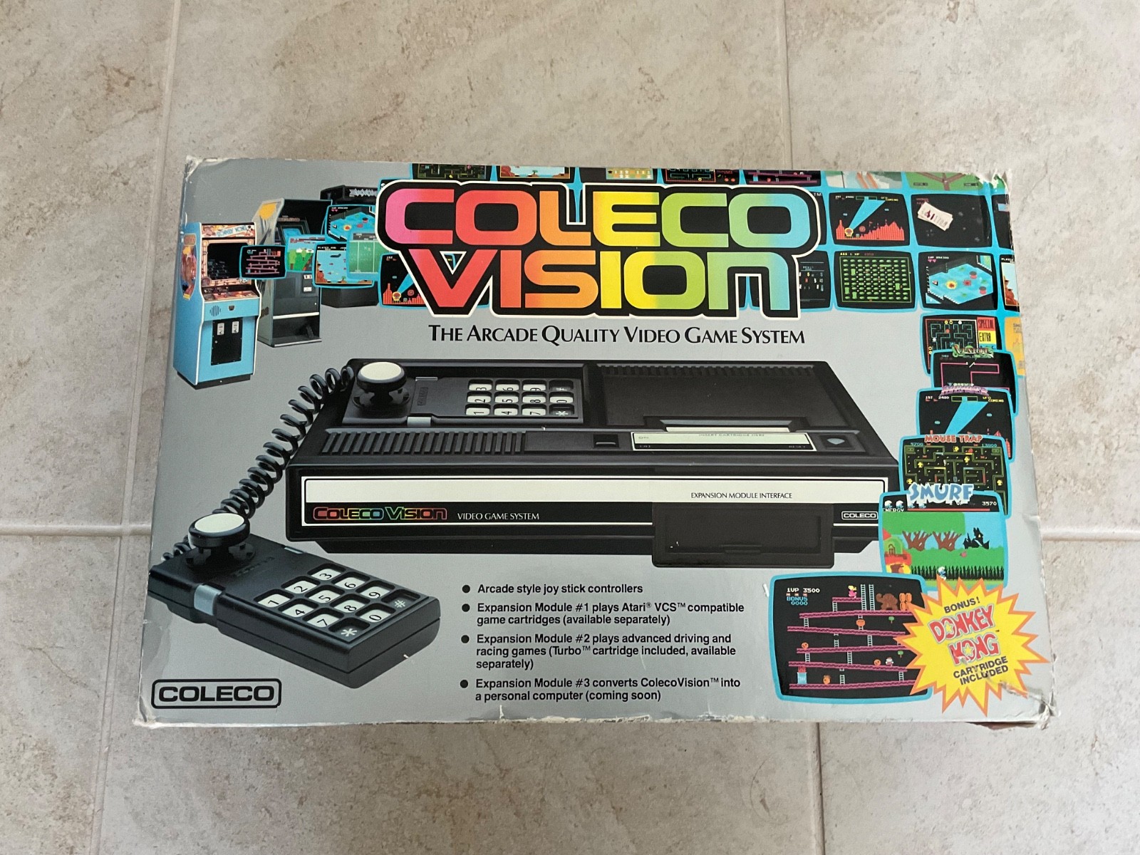 Coleco ColecoVision (Model 2400) Video Game System – Black (2400)