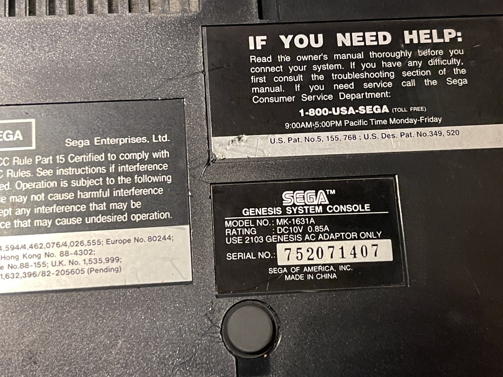 SEGA genesis model 2 console only (MK-1631A) – Tested/works!
