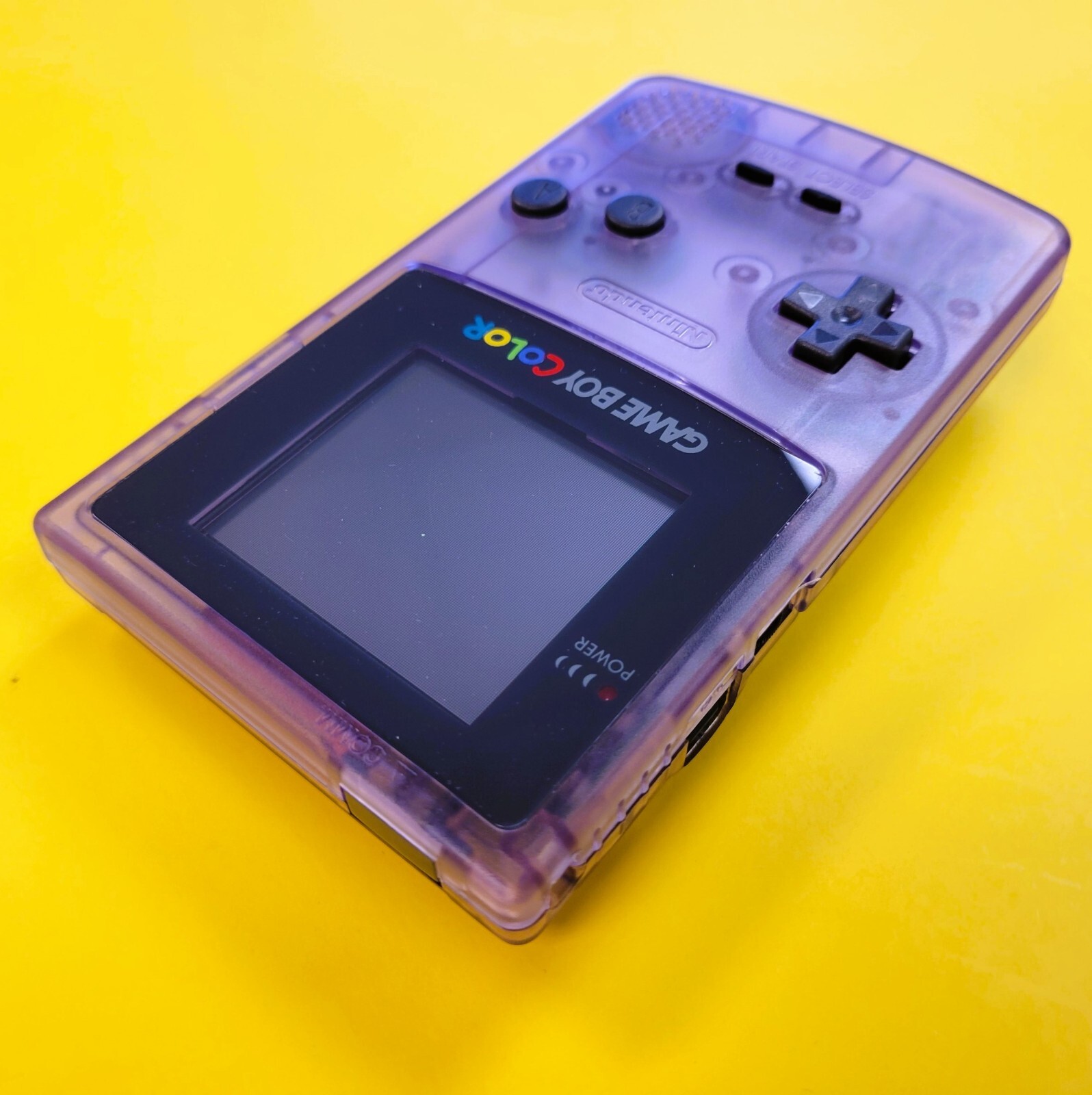 Nintendo Game Boy Color Clear Atomic Purple 👾 CGB-001 GBC RESTORED NEW BODY