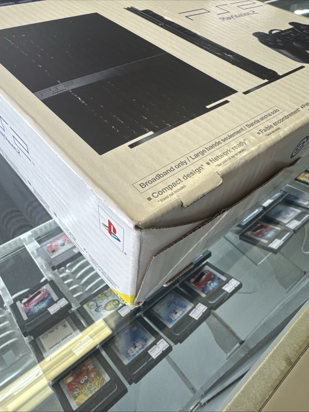 Sony PlayStation 2 Slim Launch Edition Charcoal Black Console ) CIB Tested